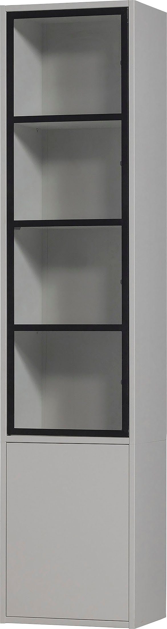 WOOOD Vitrinekast Basic met twee deuren, h 230 cm x b 52,5 cm