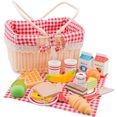 new classic toys speellevensmiddelen bon appetit - snijset picknickmand (27-delig) multicolor