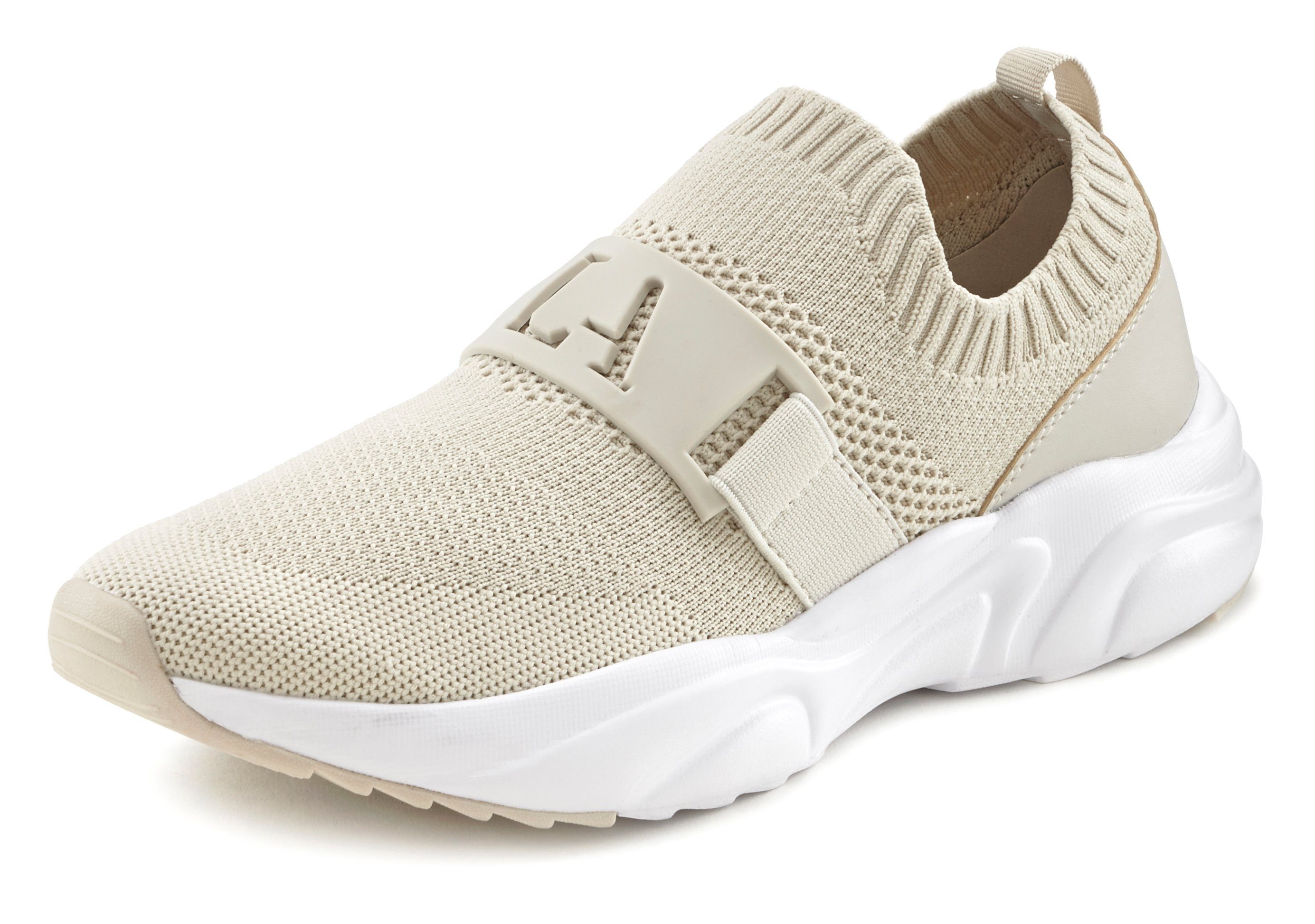 active by Lascana Sneakers Lage schoen, vrijetijdsschoen, slipper, chunky zool VEGAN