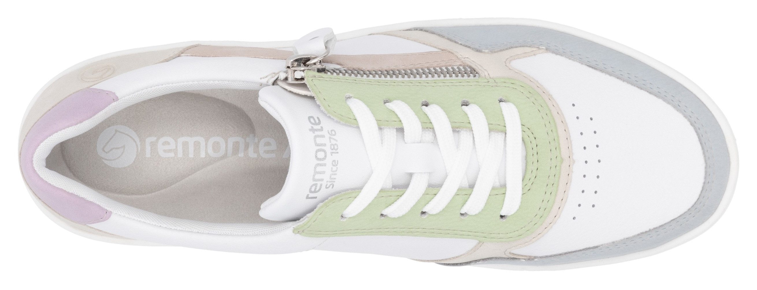 Remonte Plateausneakers , vrijetijdsschoen, lage schoen, veterschoen in smalle vorm