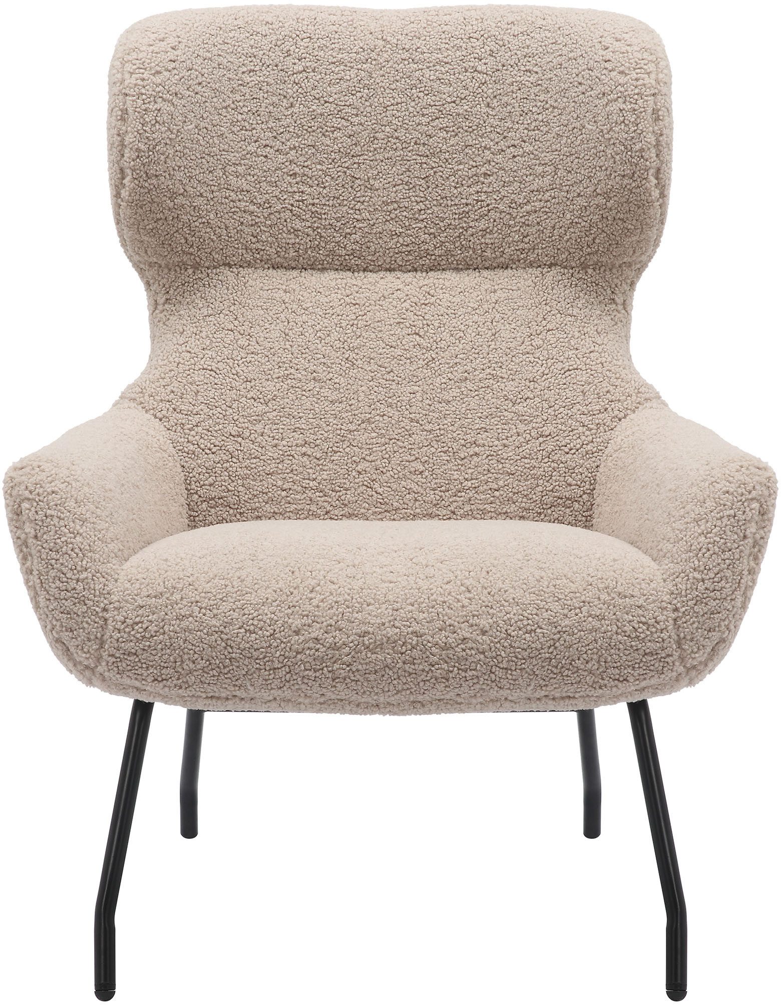 SalesFever Fauteuil met bekleding in imitatiebont-look (set, 2 stuks)
