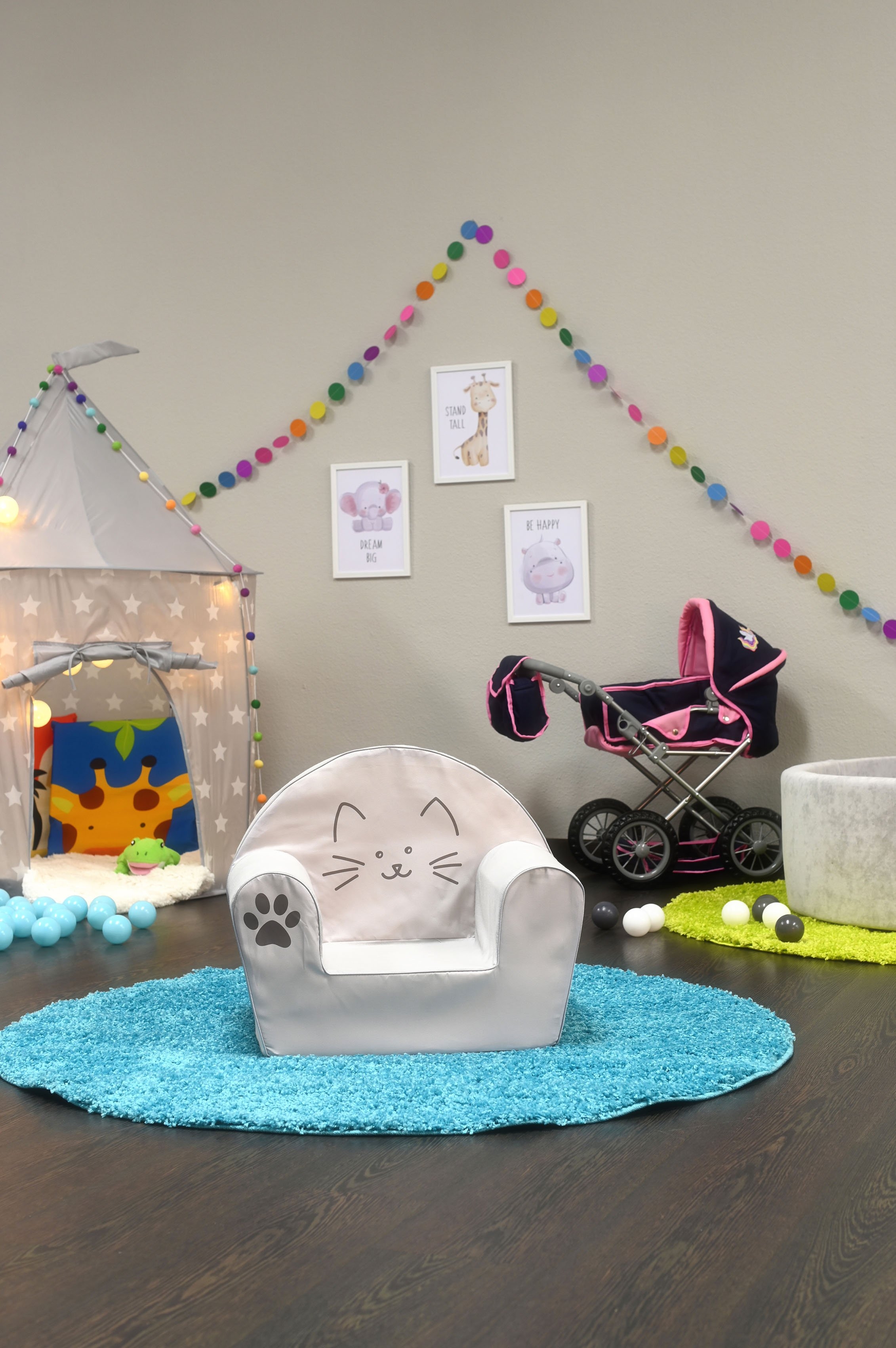 Knorrtoys® Fauteuil Kat Lilli voor kinderen, made in europe in de