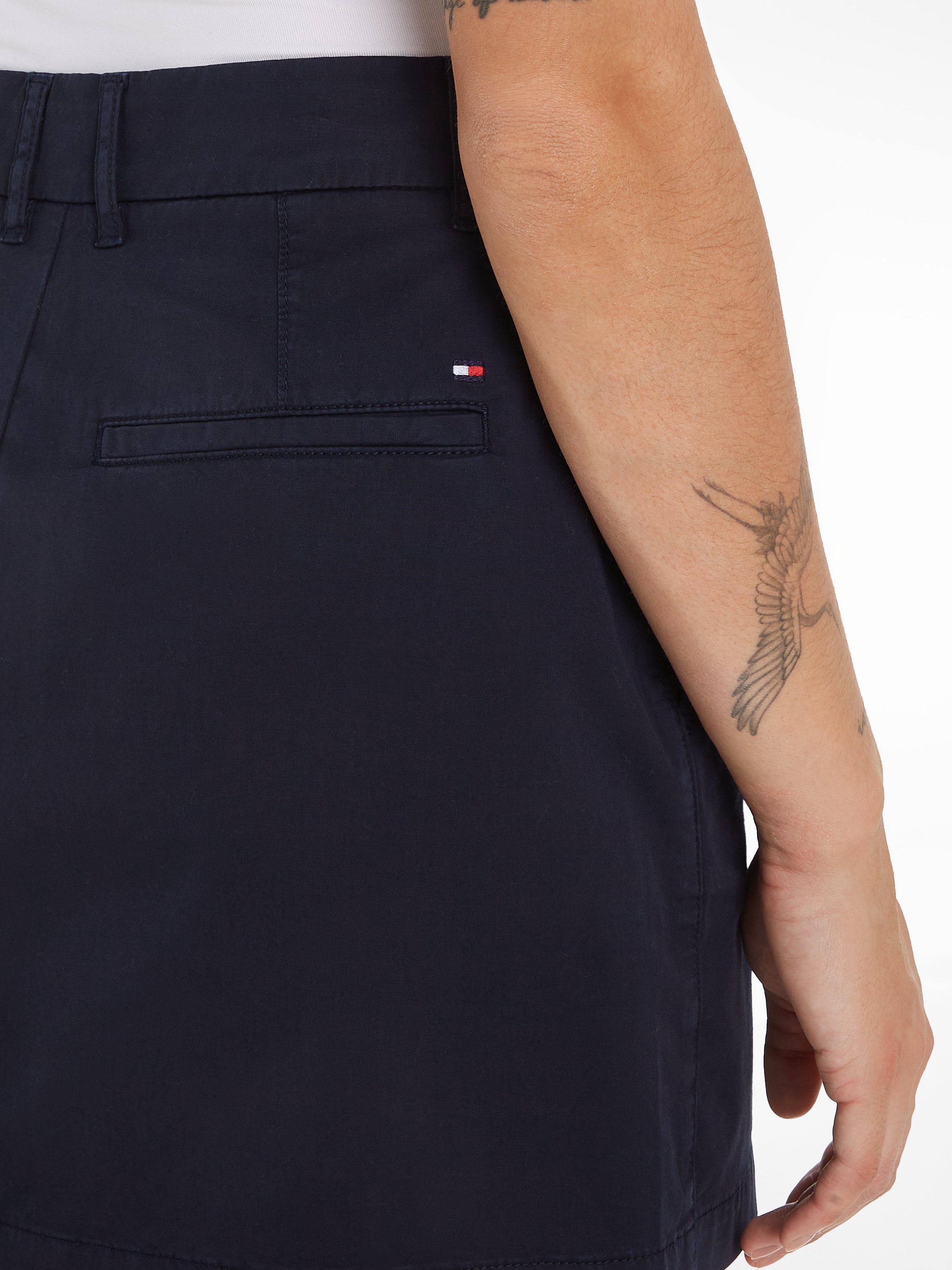 Tommy Hilfiger Minirok COTTON GMD CHINO SKIRT Webrok met logo-borduring