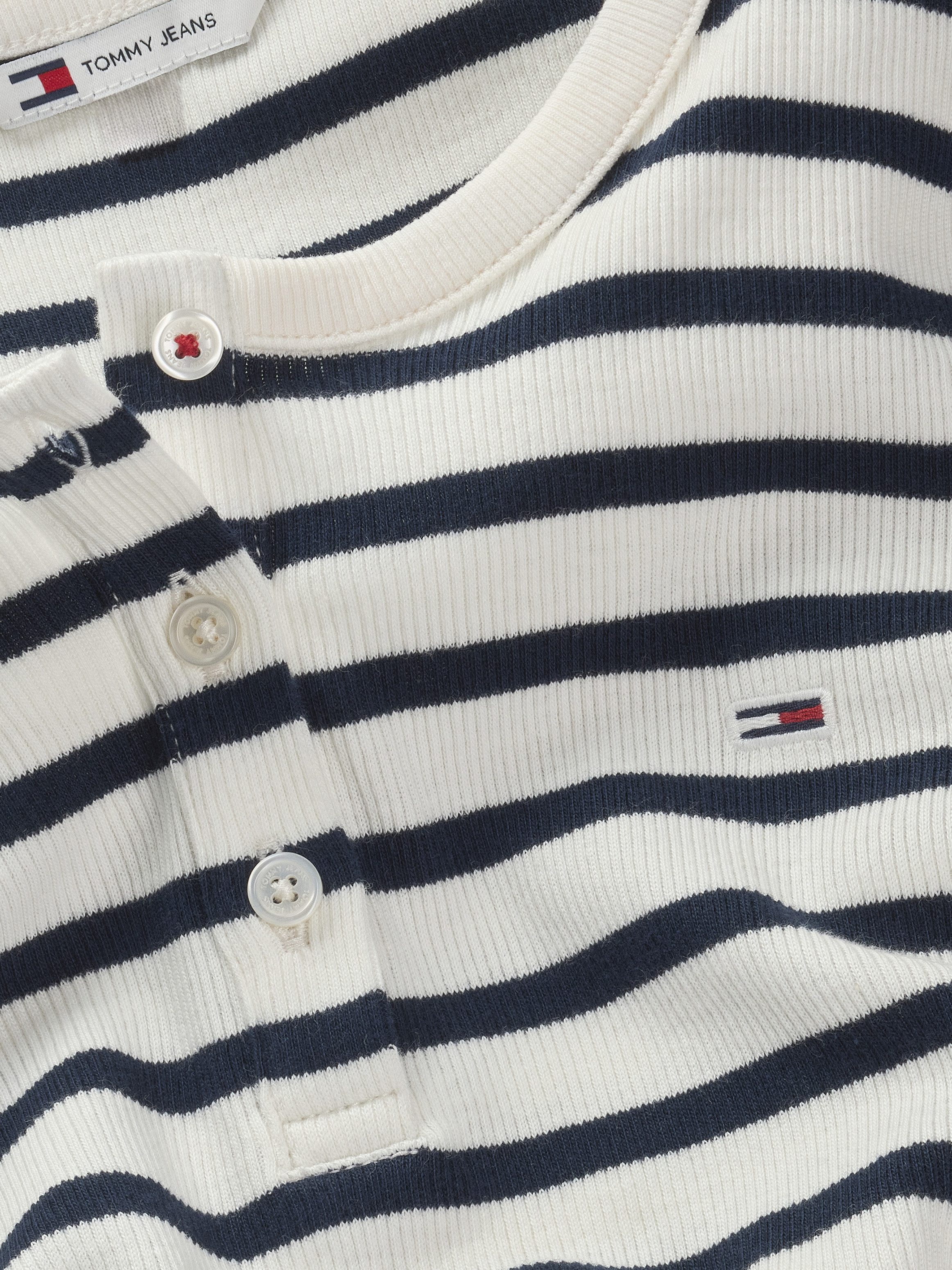 TOMMY JEANS T-shirt TJW SLIM BUTTON RIB C-NECK SS