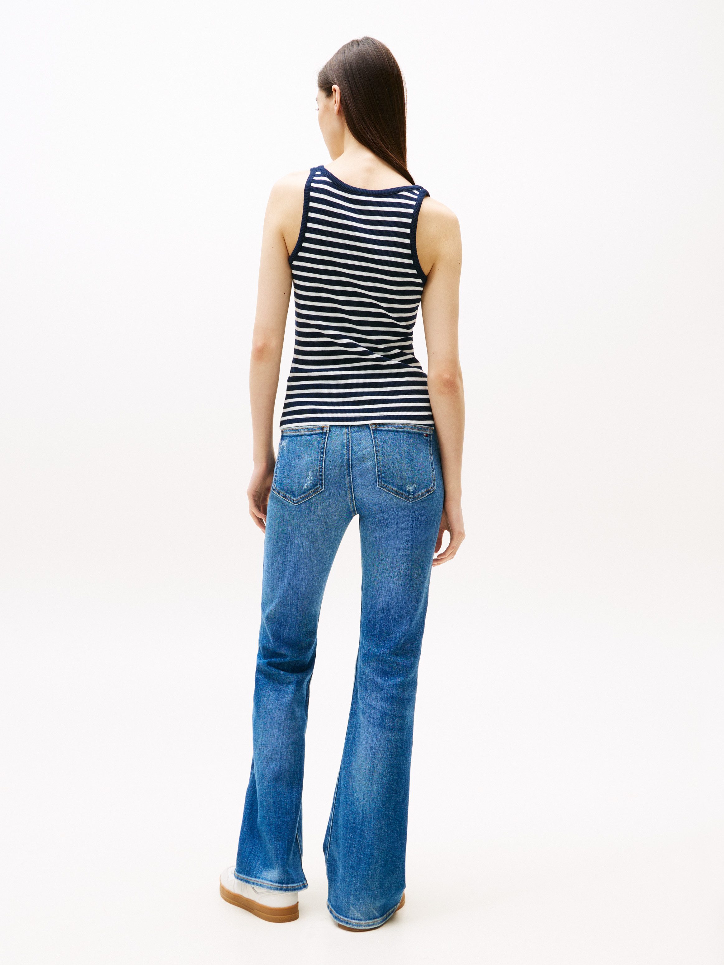 TOMMY JEANS T-shirt TJW SLIM HENLEY WAFFLE TANK