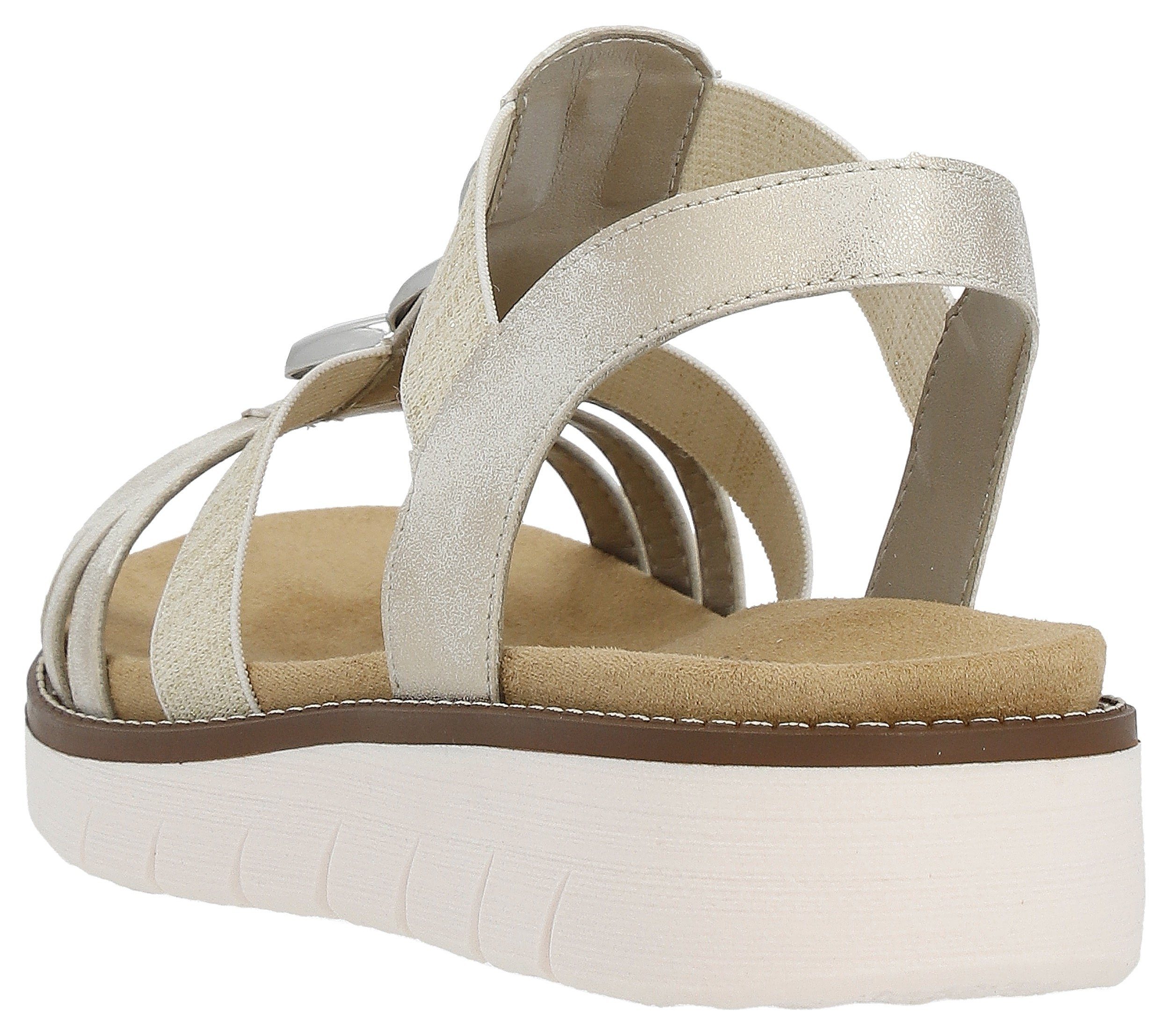 Remonte Sandalen zomerschoen, sandaal, sleehak, met praktische elastieken
