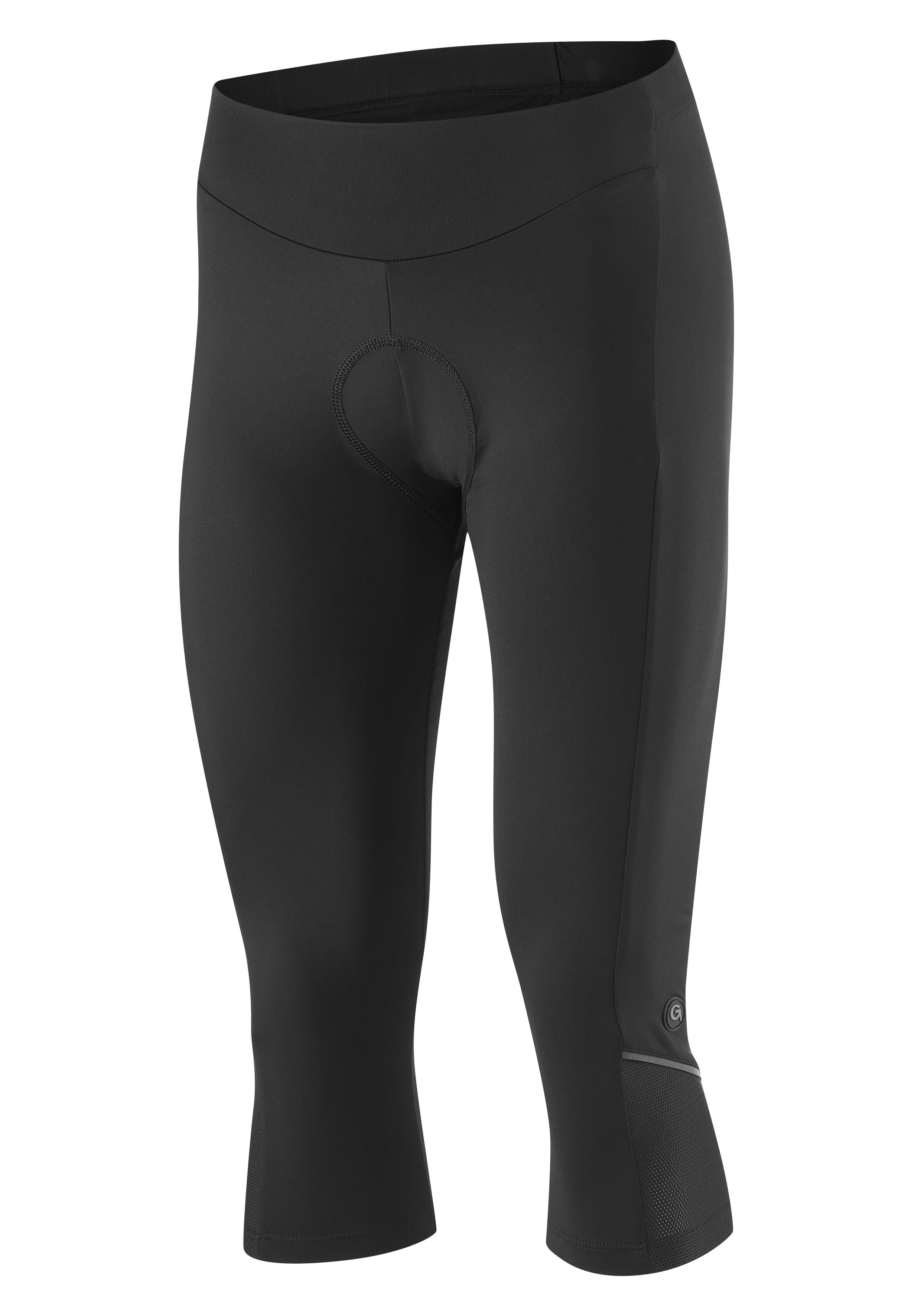 Gonso Fietsbroek Essential Tight 3/4 W Dames 3/4 fietsbroek met zitkussen, ademende fietsbroek, Tight Fit