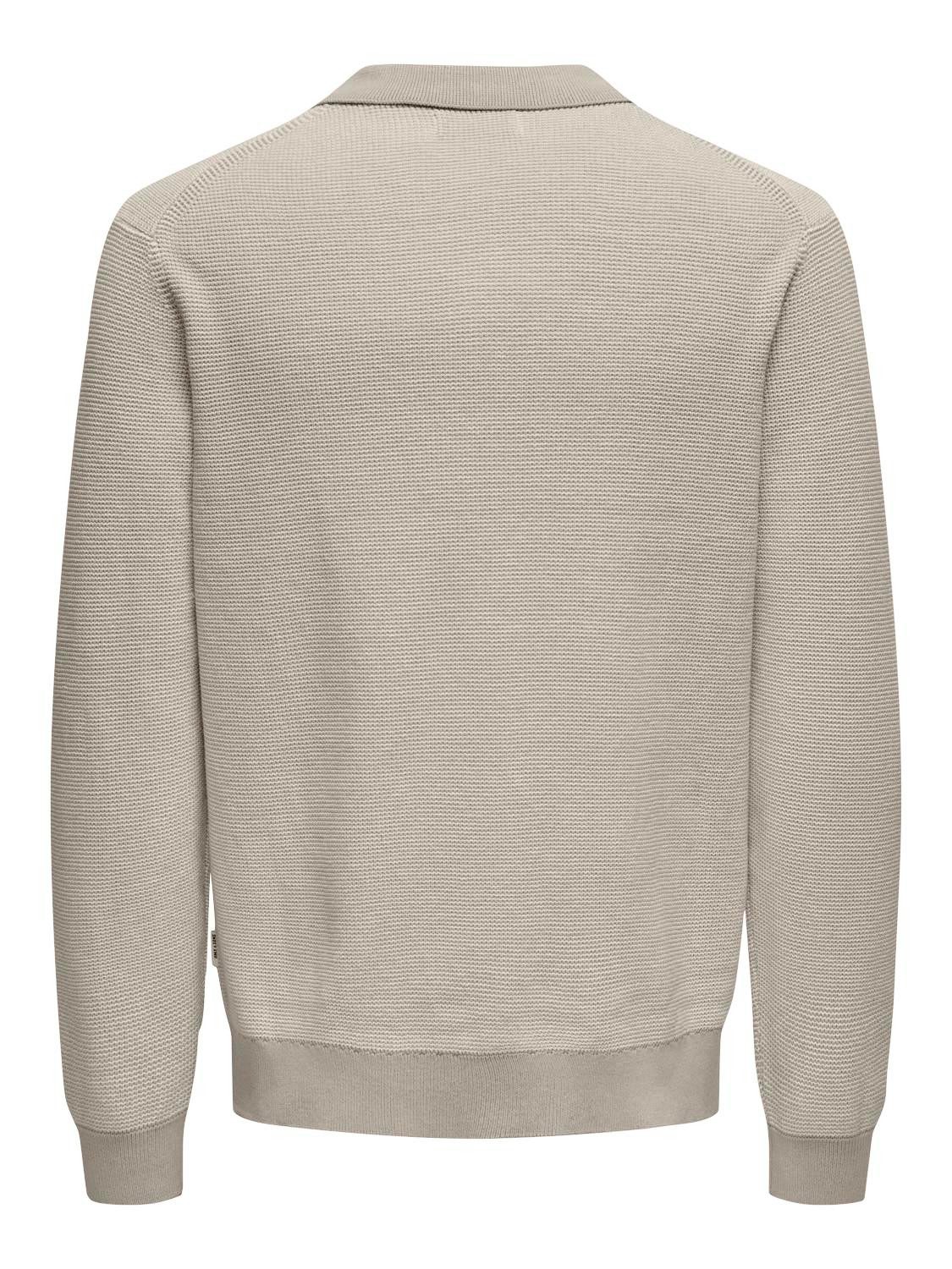 ONLY & SONS Trui met polokraag ONSMATTEO LS ZIP POLO