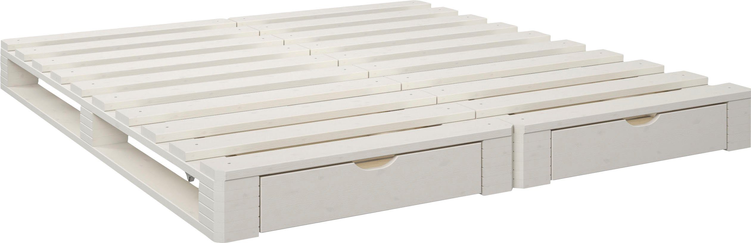 Home affaire Palletbed "ALASCO" BESTSELLER! Met lade gecertificeerd massief hout, uit te breiden tot tweepersoons- of familiebed