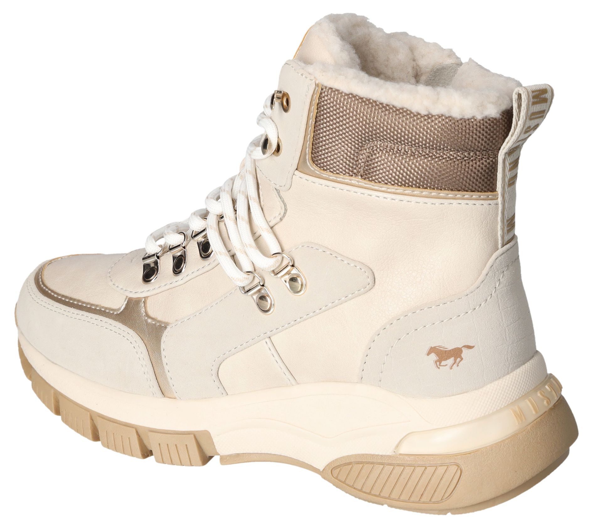 Mustang Shoes Winterlaarzen , veterschoenen, outdoorlaarzen, warme voering, met schachtkussen