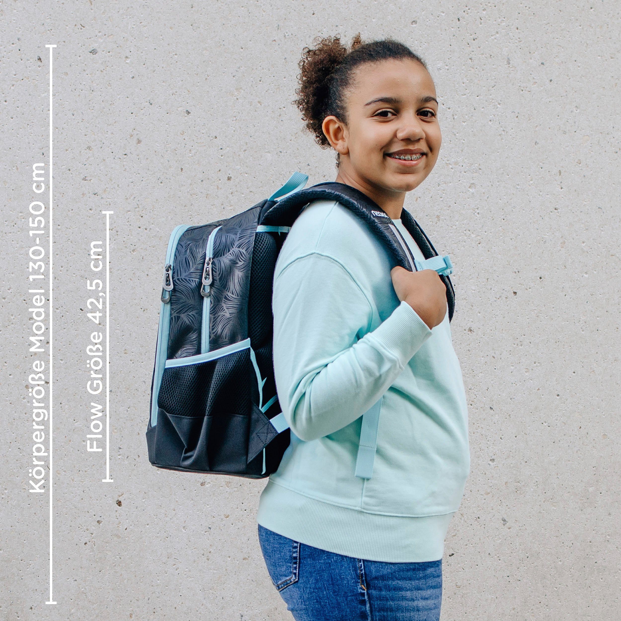 neoxx Schoolrugzak Flow, Queen of Nite gedeeltelijk van gerecycled materiaal