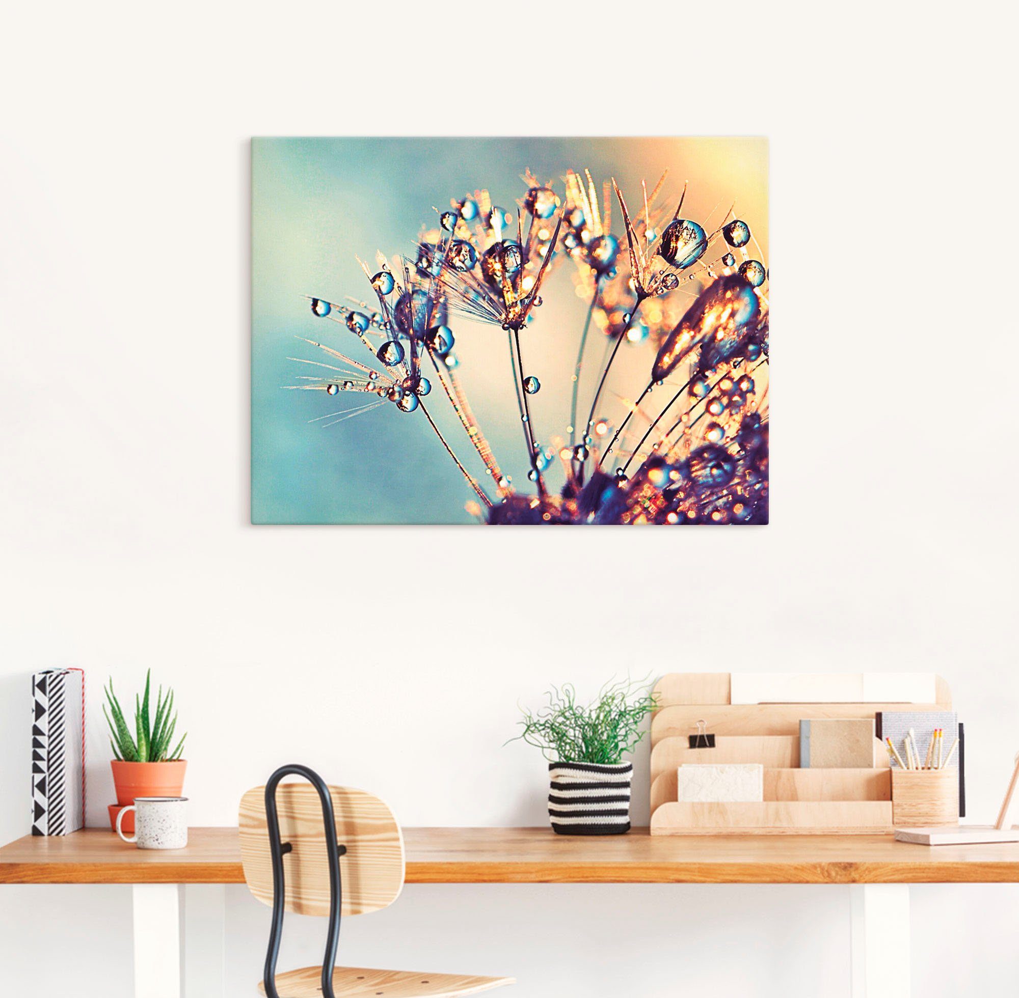 Artland Artprint Pluizenbol glitter touw als artprint op linnen, poster in verschillende formaten maten