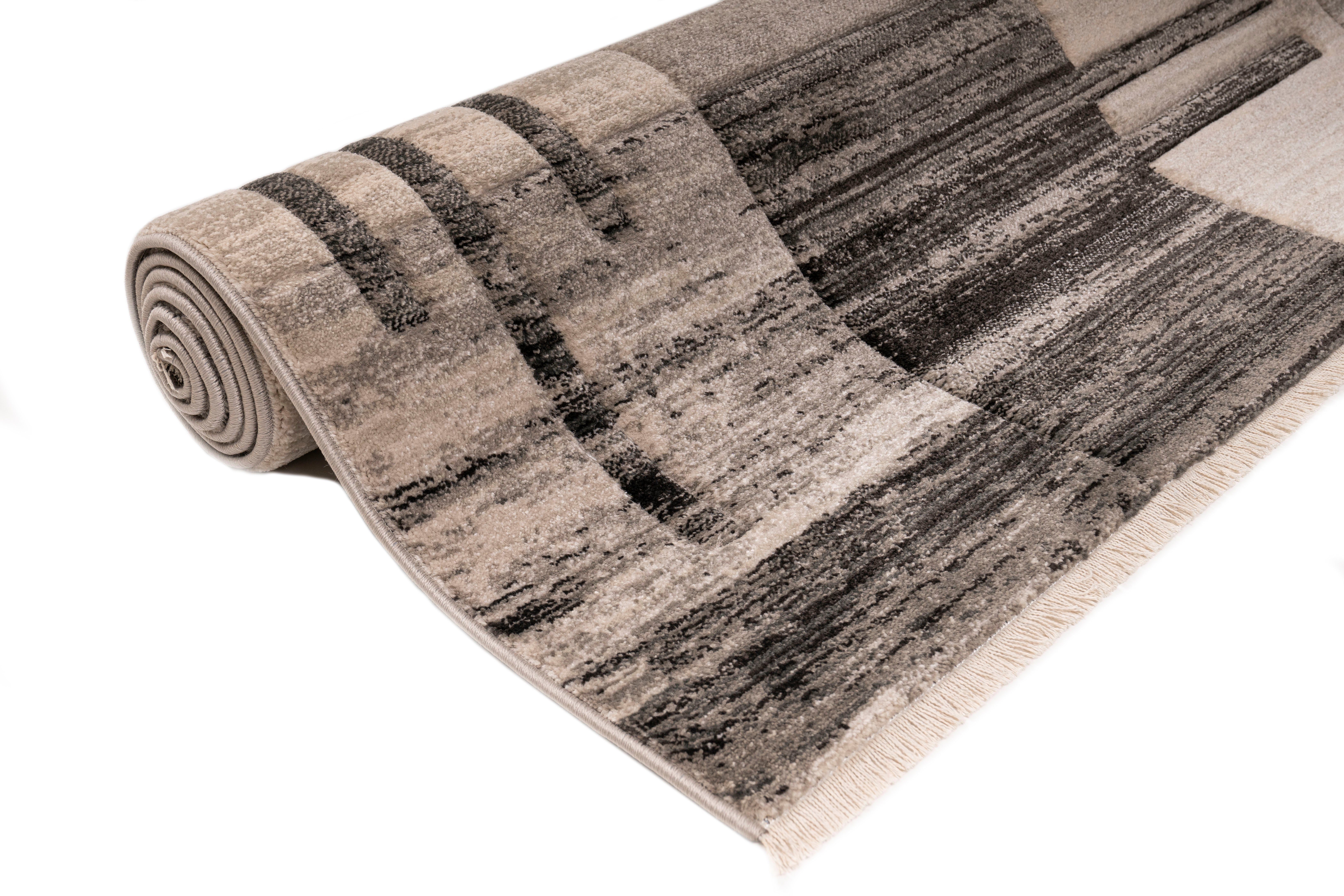 my home Vloerkleed Beliz met contour snit, kortflor, 3d-ontwerp, met franjes, woonkamer