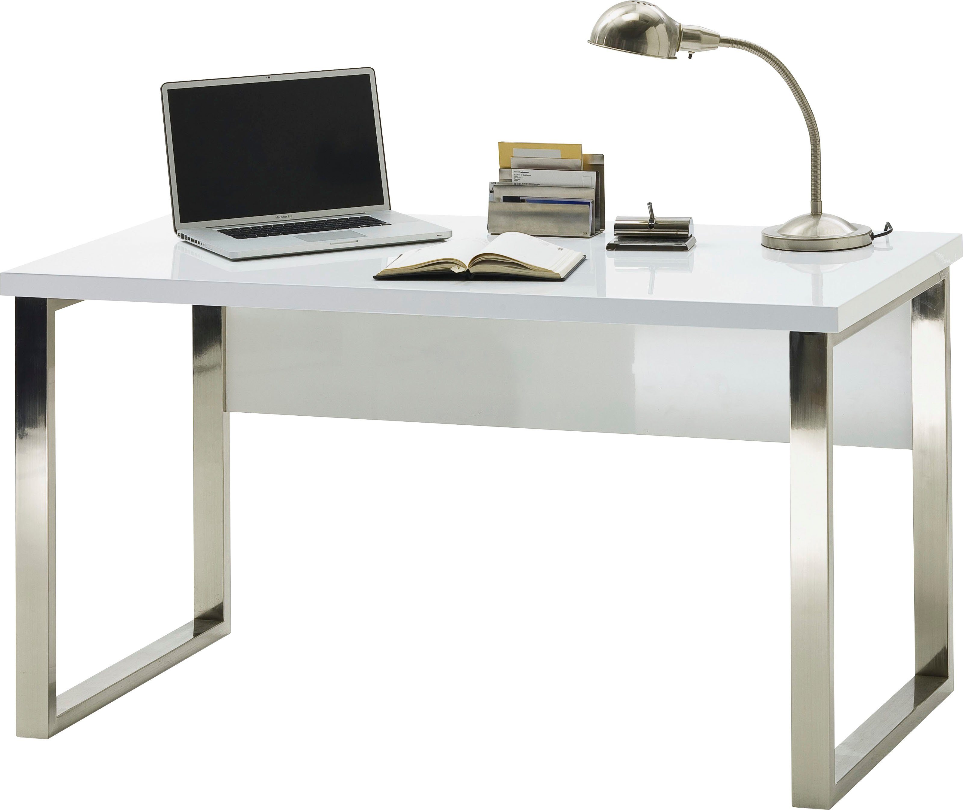 MCA furniture Bureau Sydney hoogglans-wit, breedte 140 cm