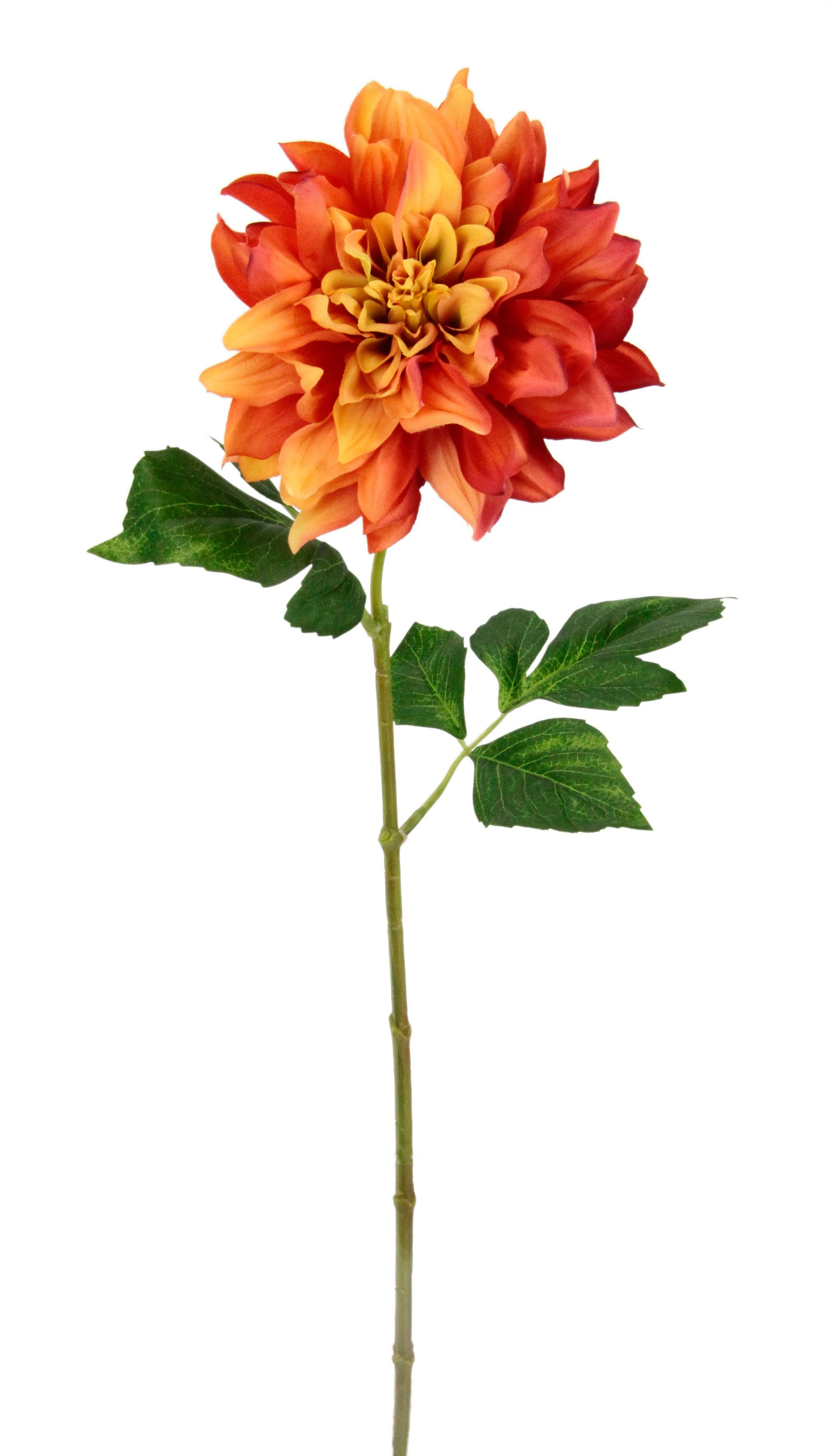 I.GE.A. Kunstbloem Dahlia Enkele bloem, steelbloem, 3-delige set (3 stuks)