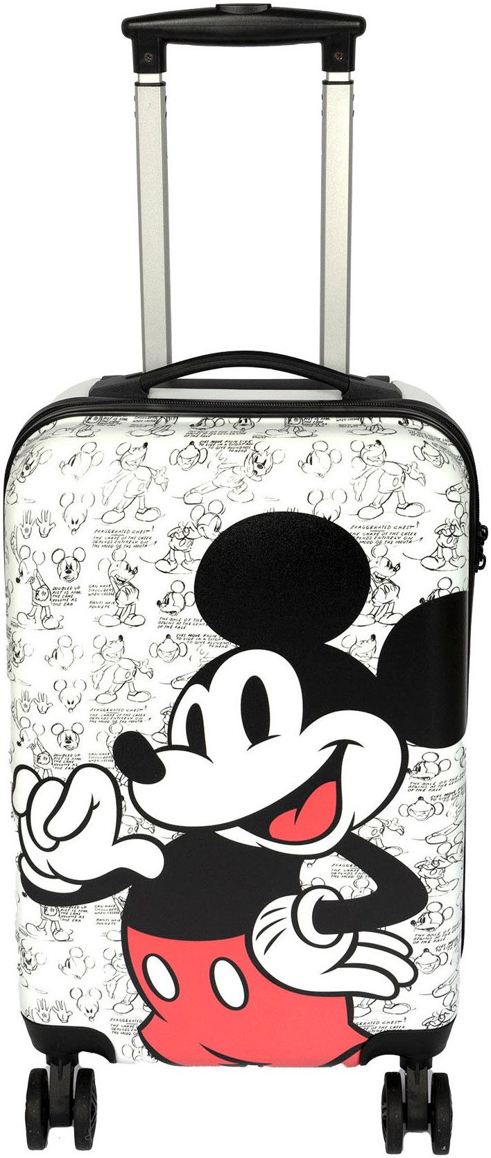 UNDERCOVER Kinderkoffer Mickey Mouse, 59 cm met tsa-cijfercombinatieslot kinderen koffers wit