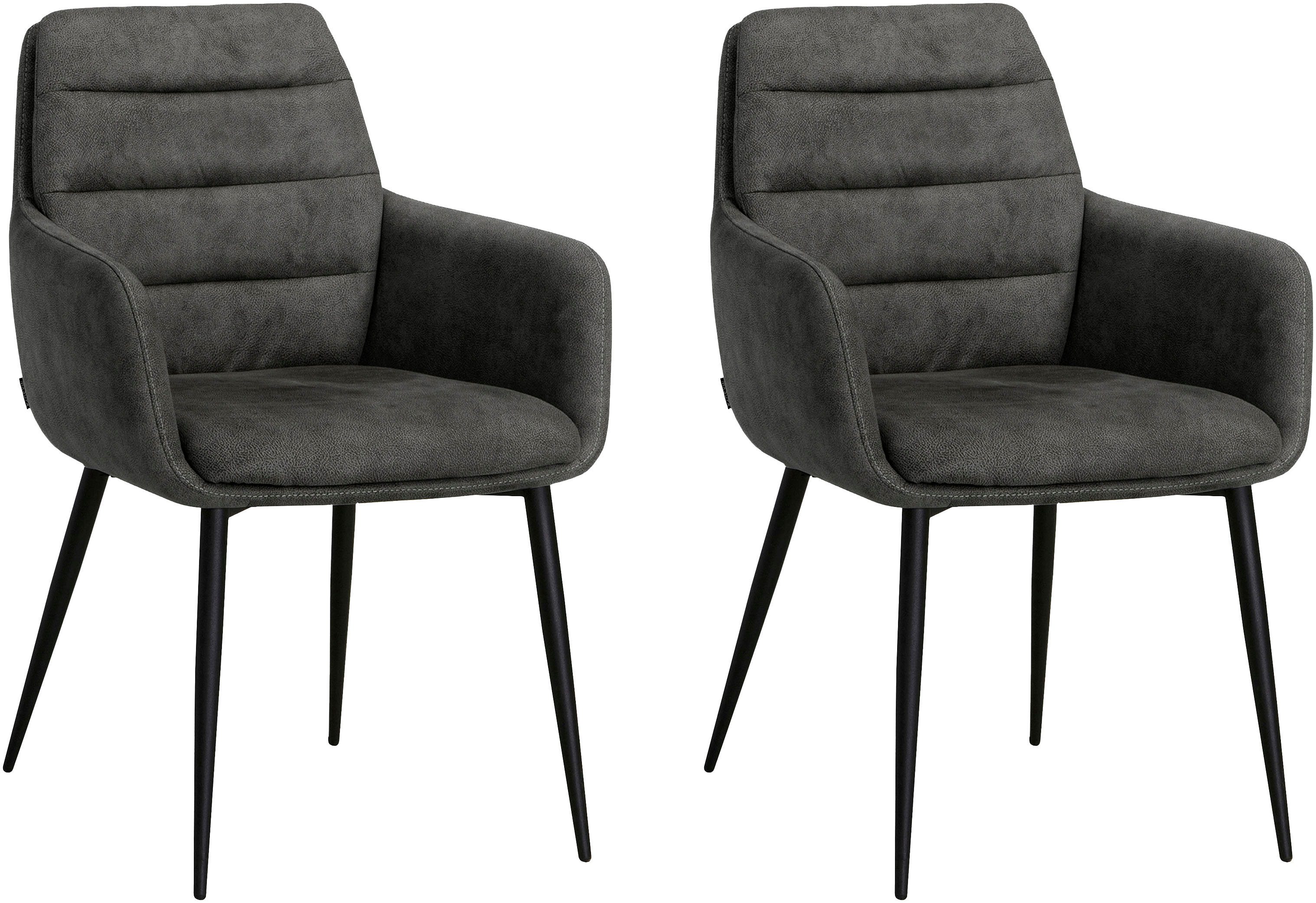 OMG Design Stoel met armleuningen Bailey Schalenstoel, eetkamerstoel, onderhoudsvriendelijke bekleding