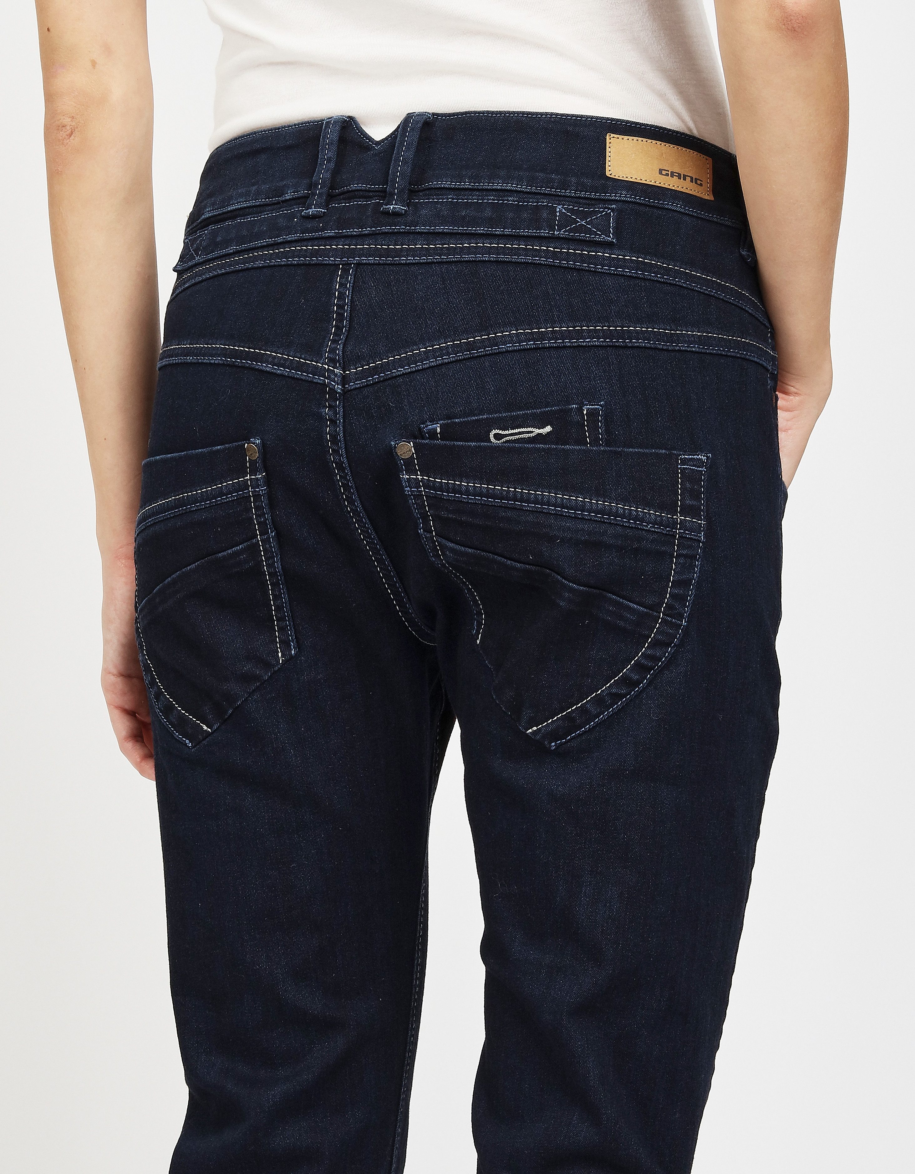 GANG Slim fit jeans 94Marge met bijzondere 4-knoopssluiting