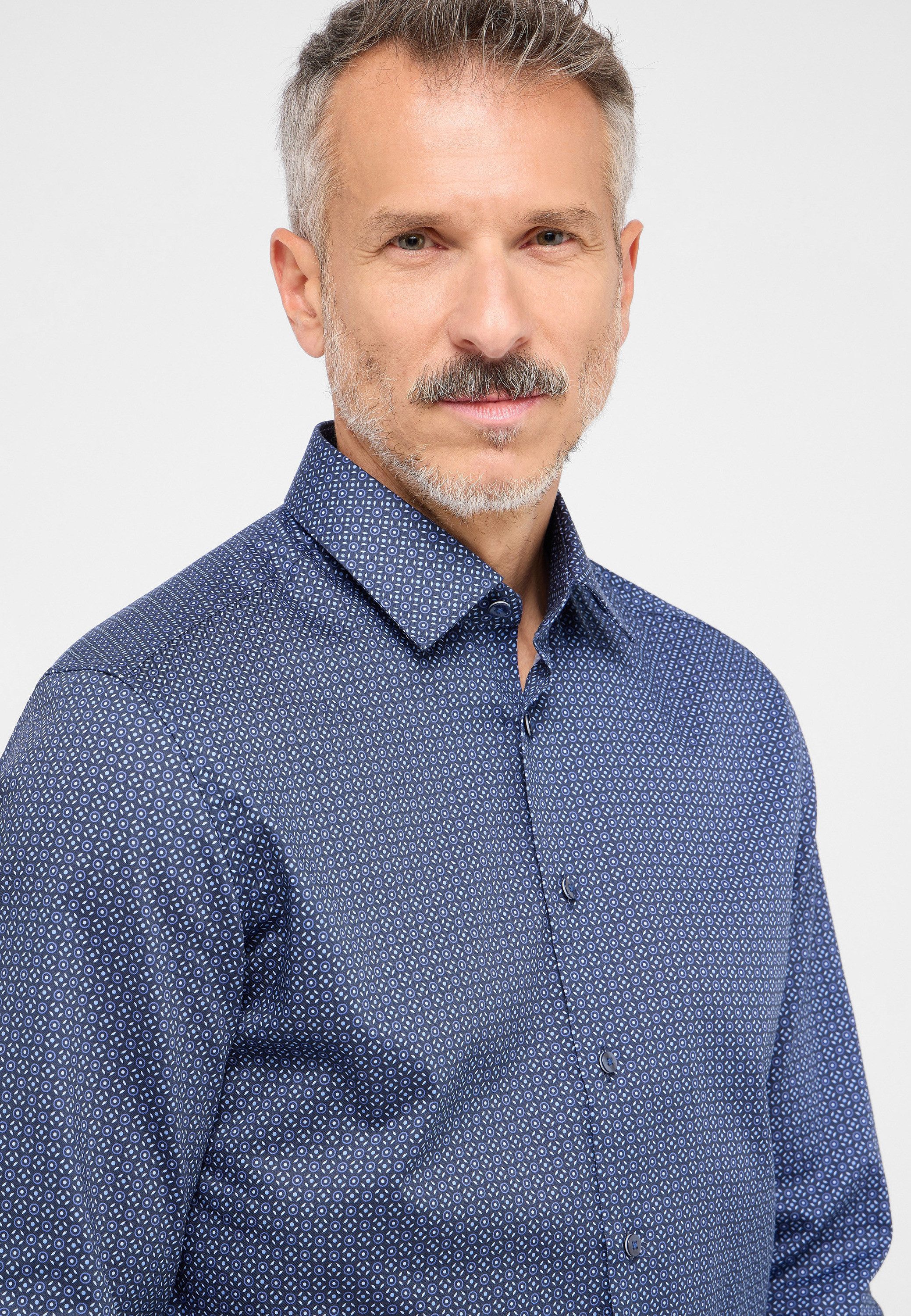 Eterna Overhemd met lange mouwen Slim fit NON IRON (strijkvrij)