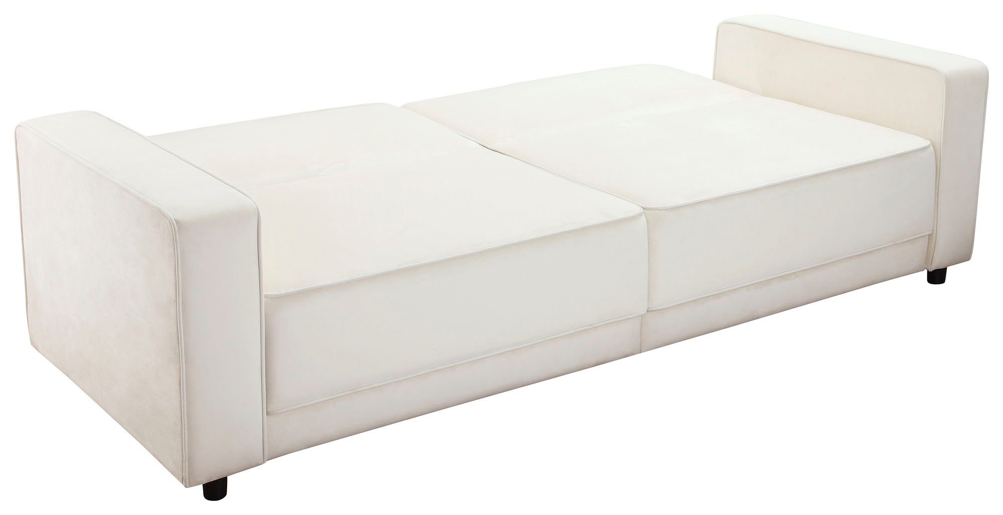 Dorel Home 3-zitsbank Allie slaapbank 225 cm Slaapbank functie (108/190cm), trendy ribfluweel of onderhoudsvriendelijk velours