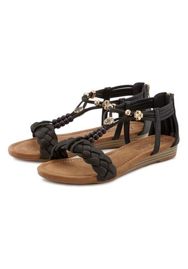 lascana sandalen zwart