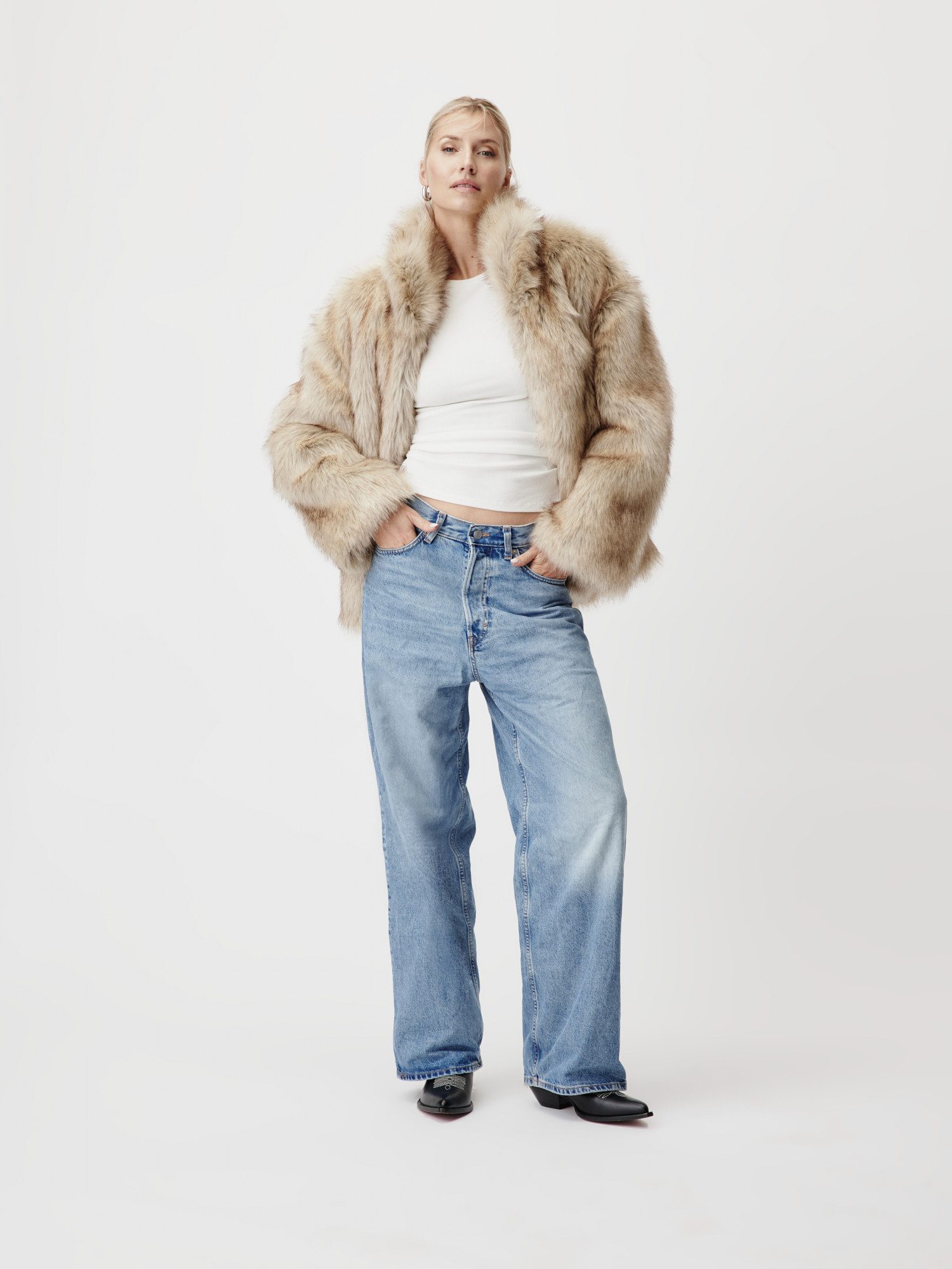 MUSTANG Jack van imitatiebont Fergie, LeGer by Lena Gercke