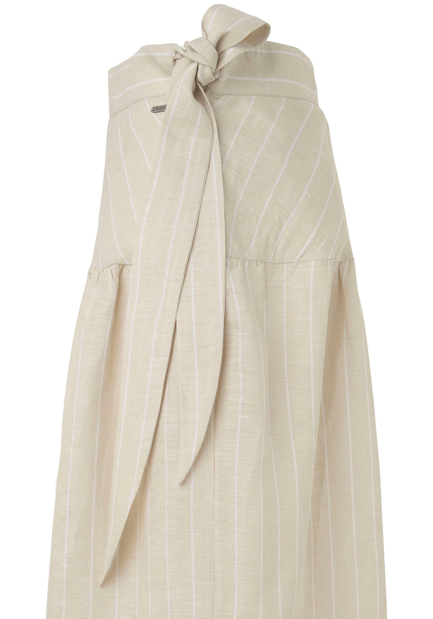 Pepe Jeans Midirok Effie van zomerse linnenmix