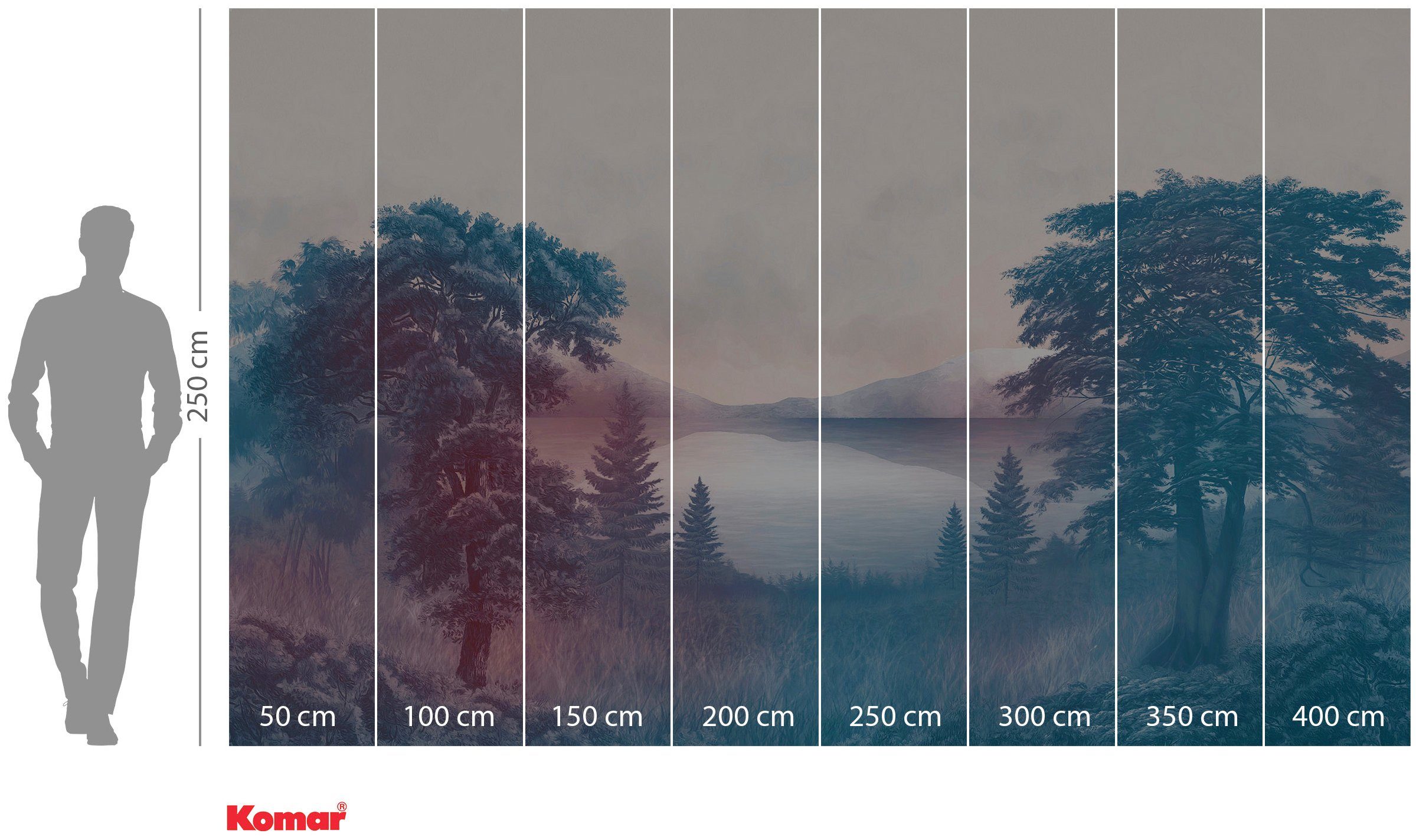 Komar Vliesbehang Digitale print vlies - Forestland - Afmeting 400 x 250 cm (1 stuk)