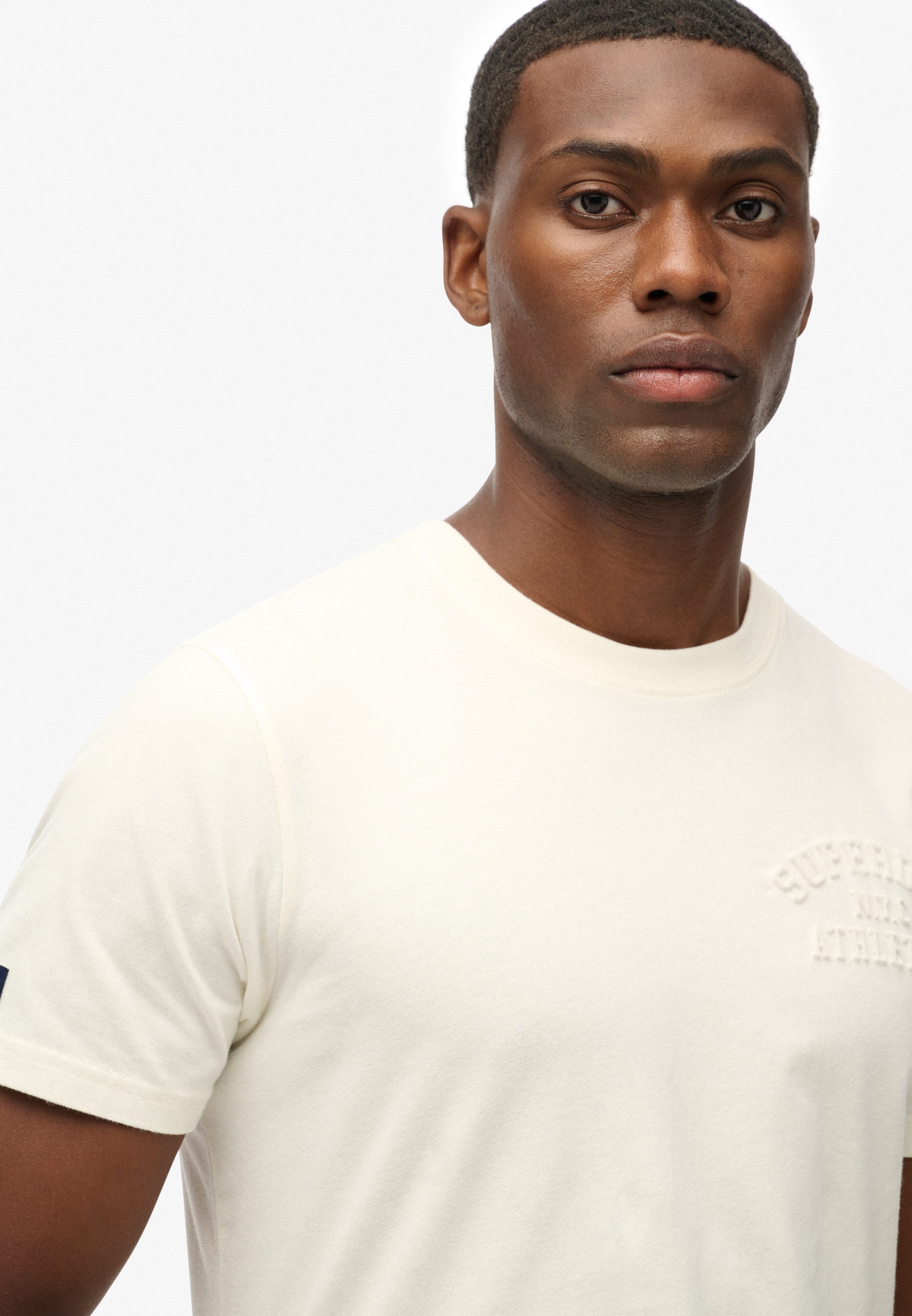 Superdry Shirt met ronde hals ATHLETIC EMBOSS RELAXED TEE