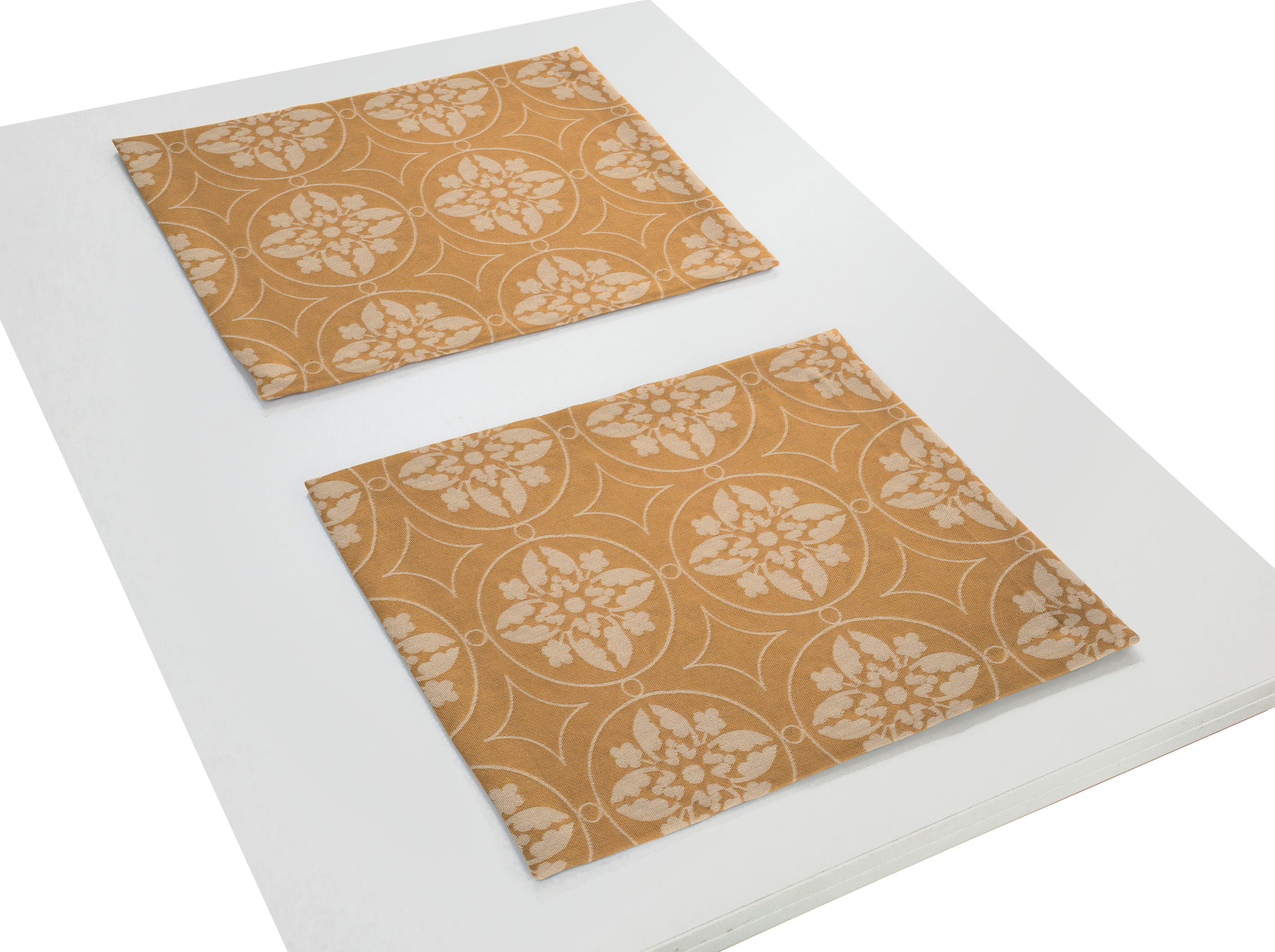 Adam Set placemats Romantic Puligny GOTS organic, gecertificeerd door CERES 0242, Made in Germany (2 stuks)