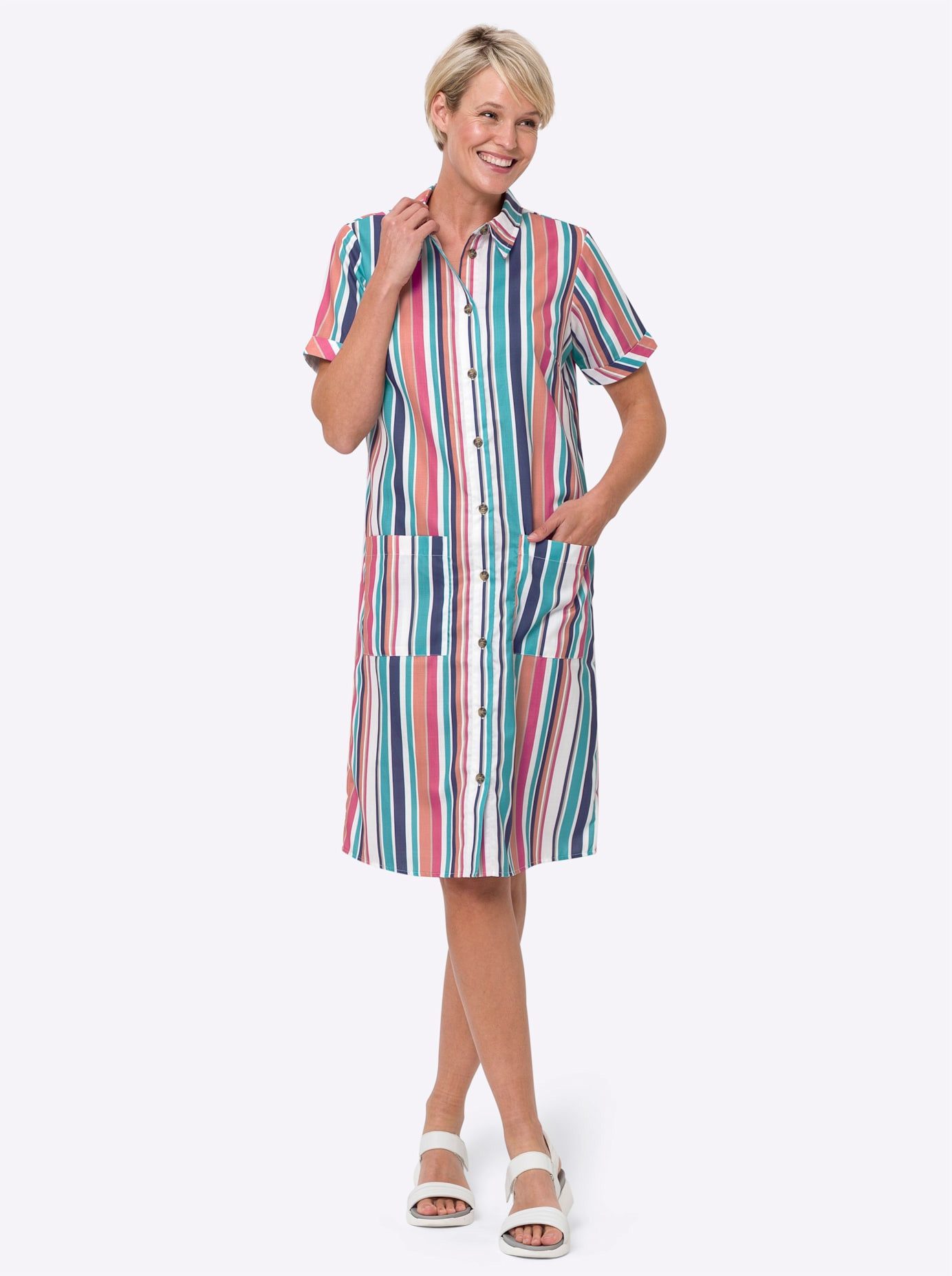 Classic Basics Jurk met overhemdkraag Jurk