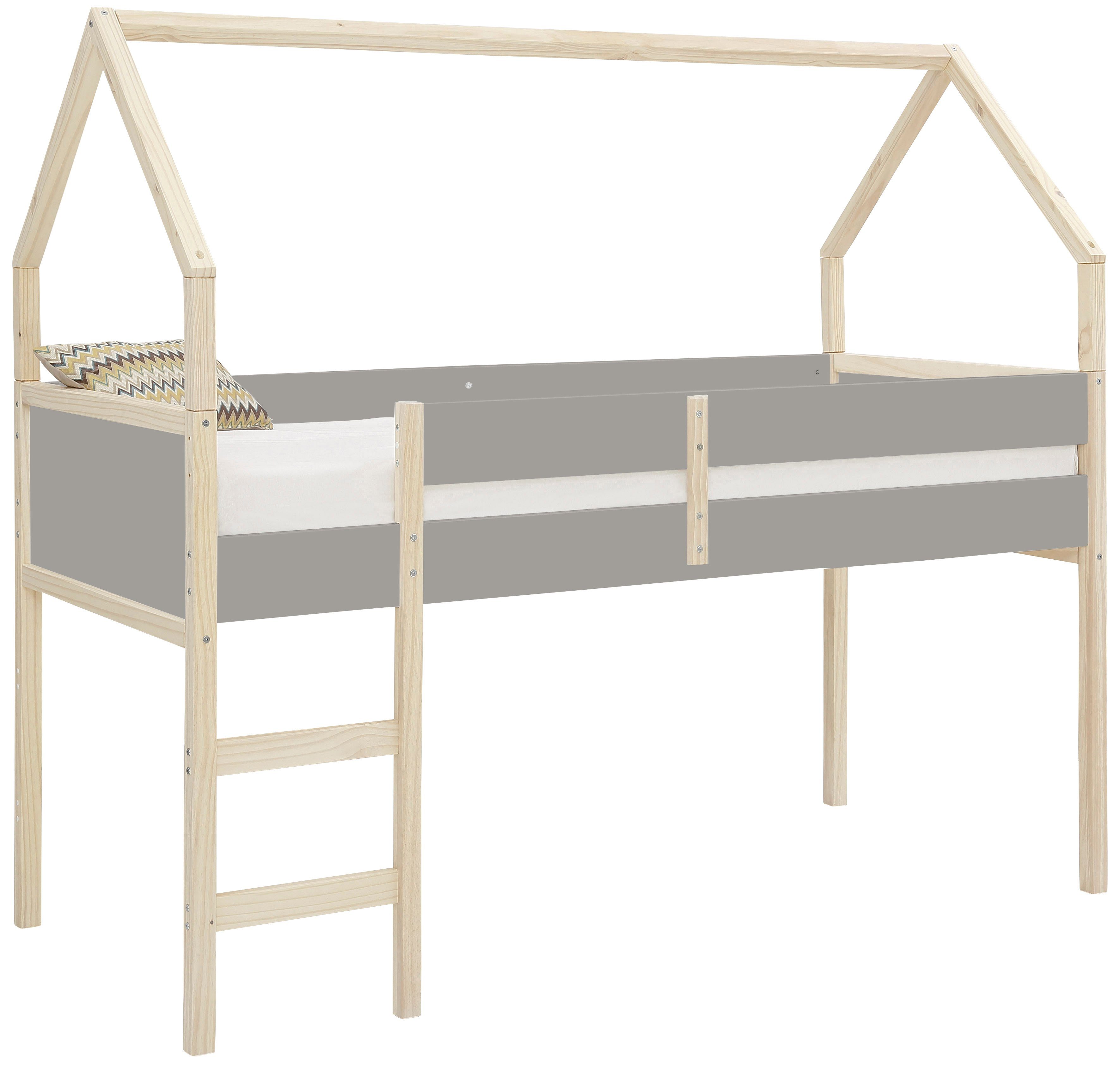 Lüttenhütt Hoogslaper Janne Grenenhout, 1-persoons, inclusief houten ladder, ligoppervlak 90x200 cm
