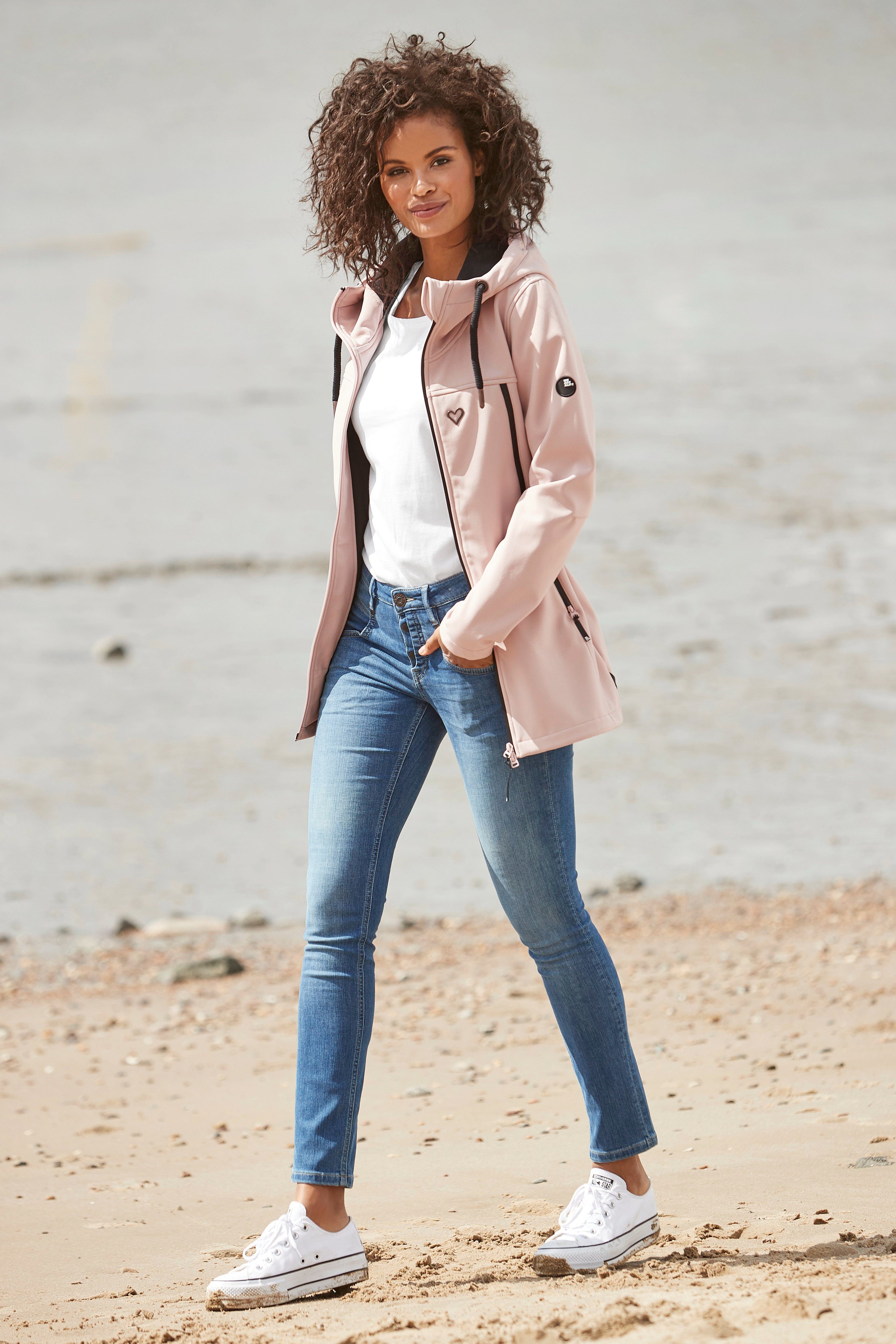 GANG Skinny fit jeans 94Medina met stijlvolle, half open knoopsluiting