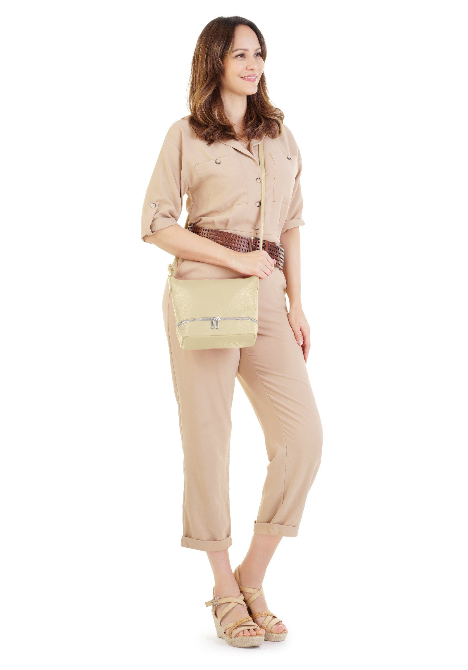 Cluty Schoudertas echt leer, made in italy