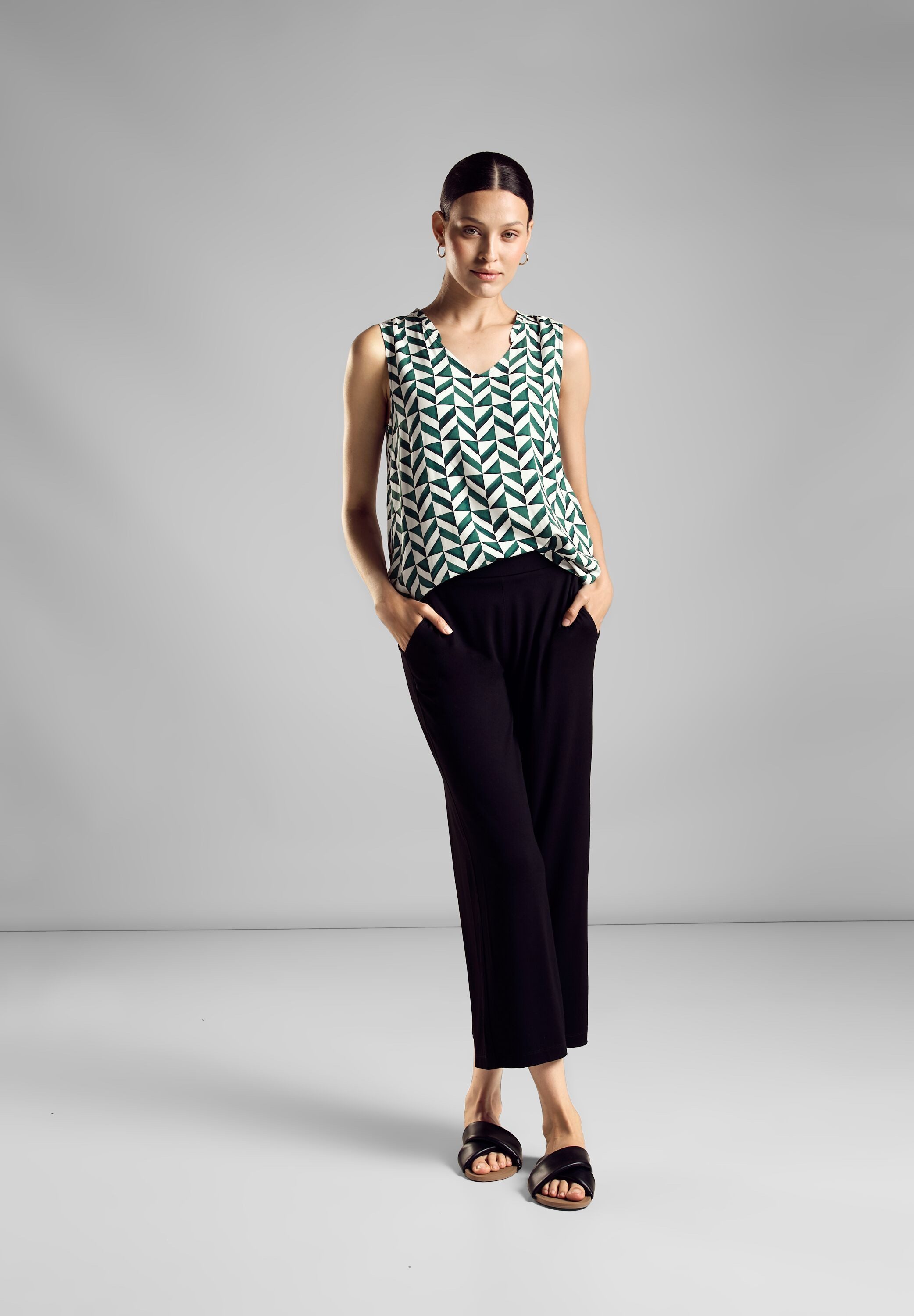 STREET ONE Gedessineerde blouse met print all-over