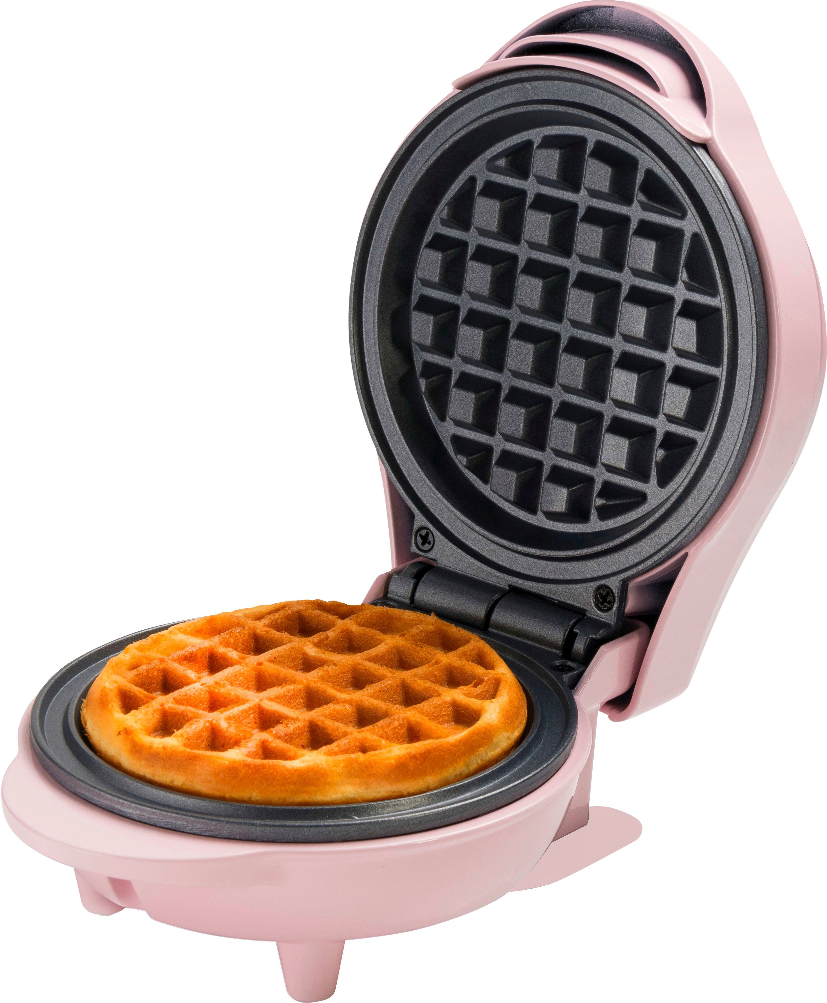 bestron Wafelijzer AMW500 Mini voor klassieke wafels, kleine wafelmaker met antiaanbaklaag