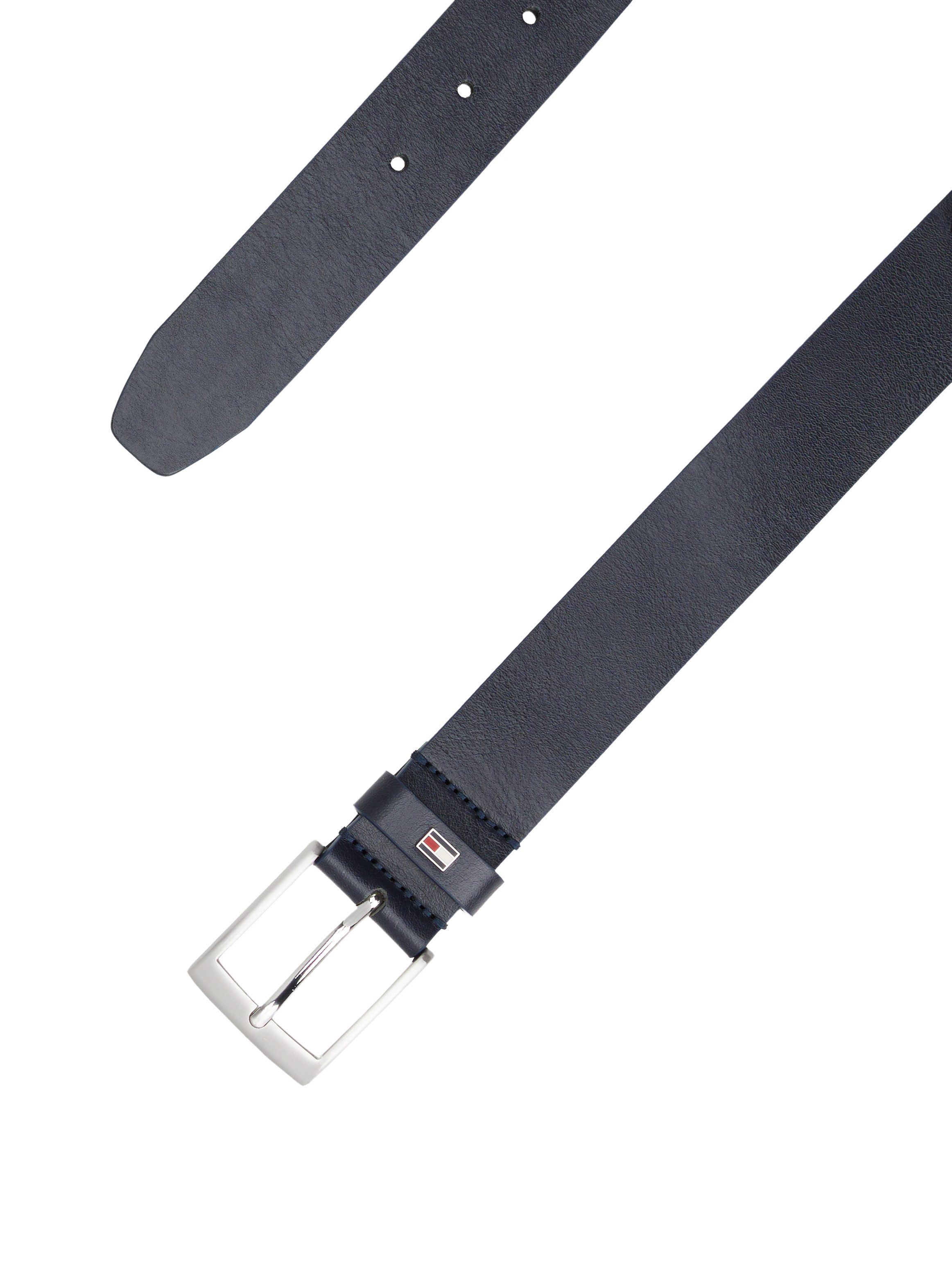 Tommy Hilfiger Leren riem ADAN 3.5 EXT Metalen logopatch, eenvoudige doornsluiting