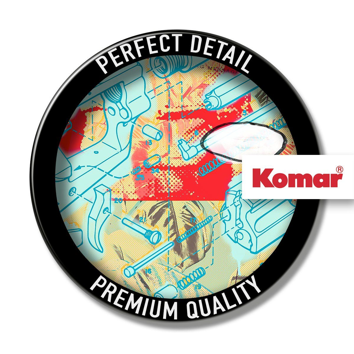 Komar Artprint op linnen Peace - Afmeting 60 x 60 cm Canvasdoek met echt houten frame (1 stuk)