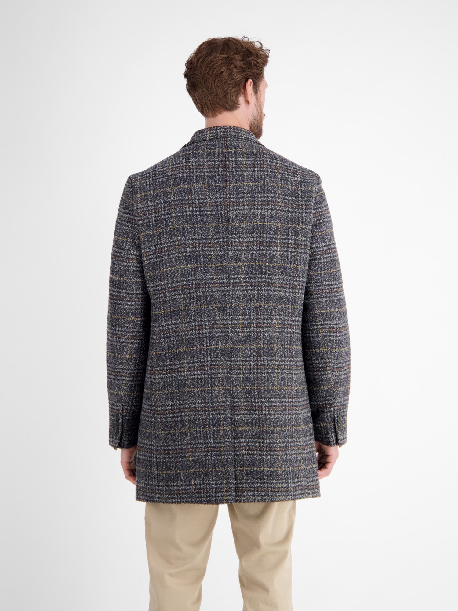 Lerros Wollen jas LERROS Heren-Mantel, geruit