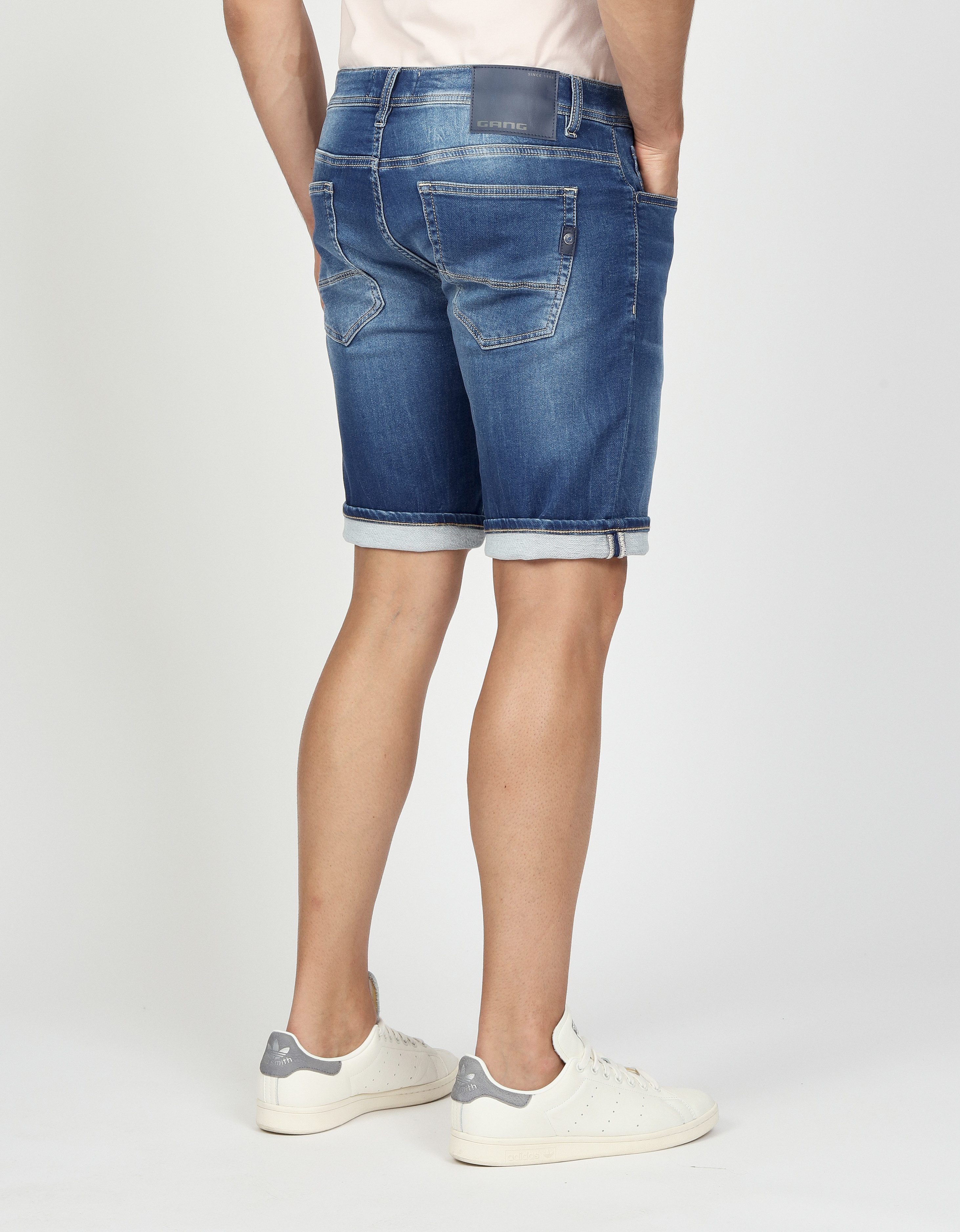 GANG Jeansshort 94NICO met omslagzoom
