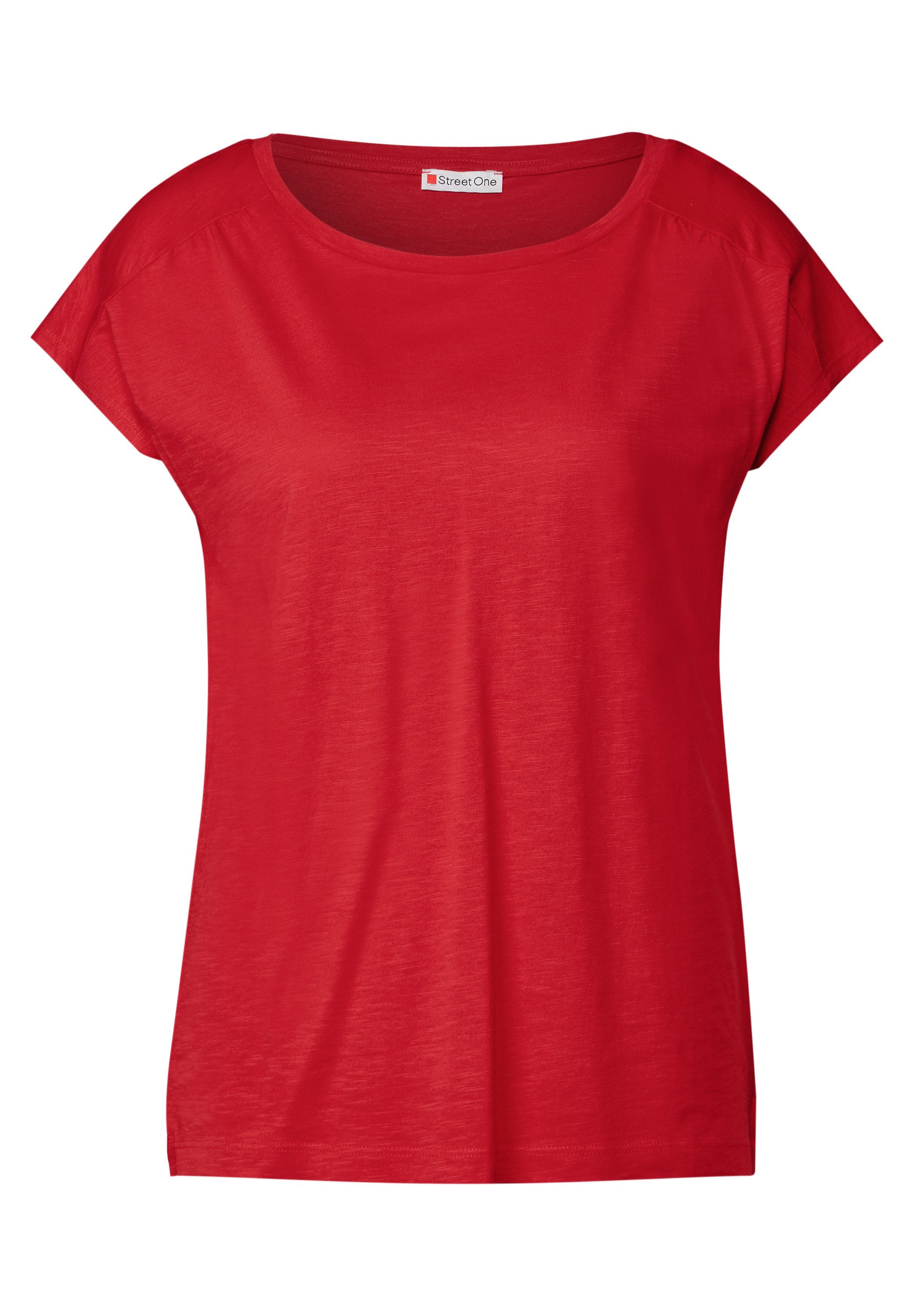STREET ONE Shirttop met aanrimpeling op de schouder
