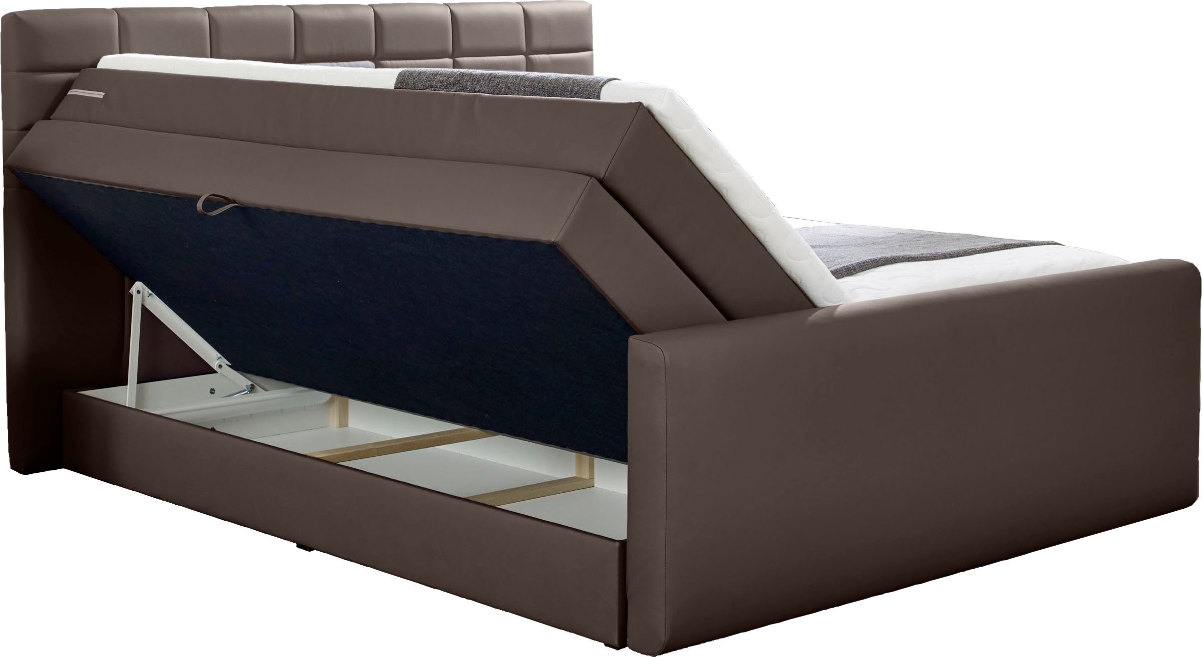 INOSIGN Boxspring Lethbridge incl. bedbox en matrastopper, twee matrastypes in h2