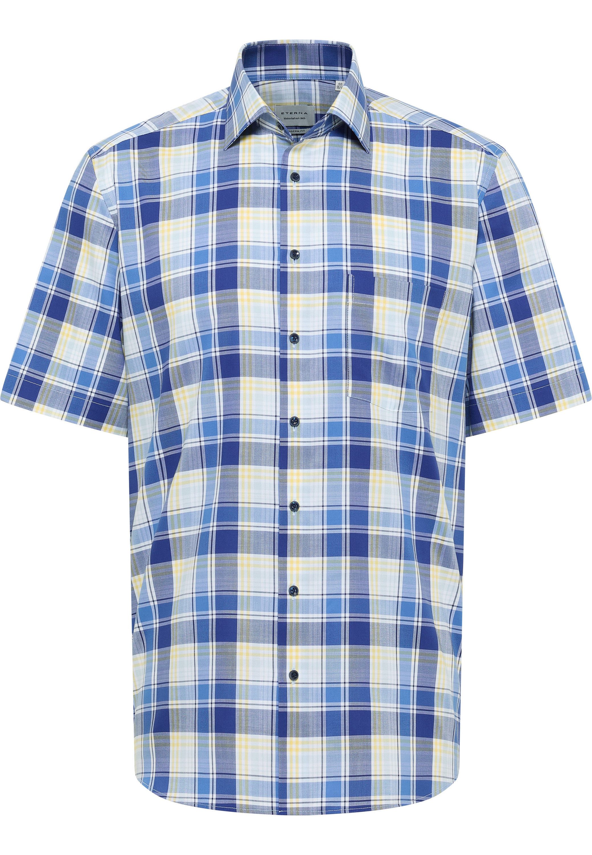 Eterna Overhemd met korte mouwen MODERN FIT NON IRON (strijkvrij)