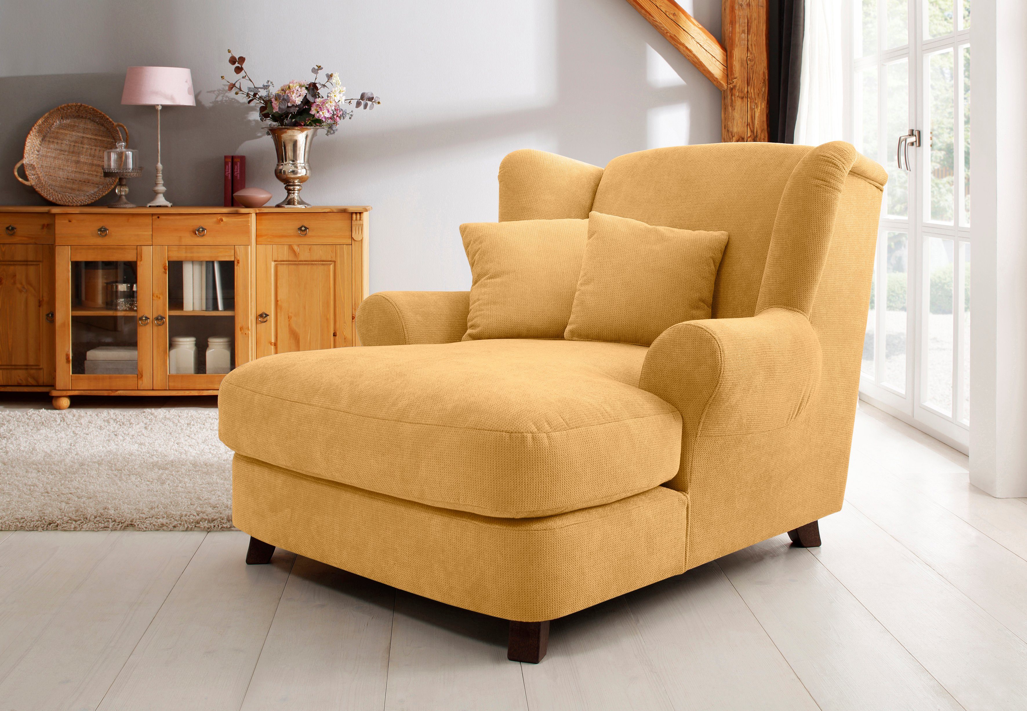 Home affaire XXL-fauteuil Oase Mega-fauteuil XXL incl. sierkussen, loveseat