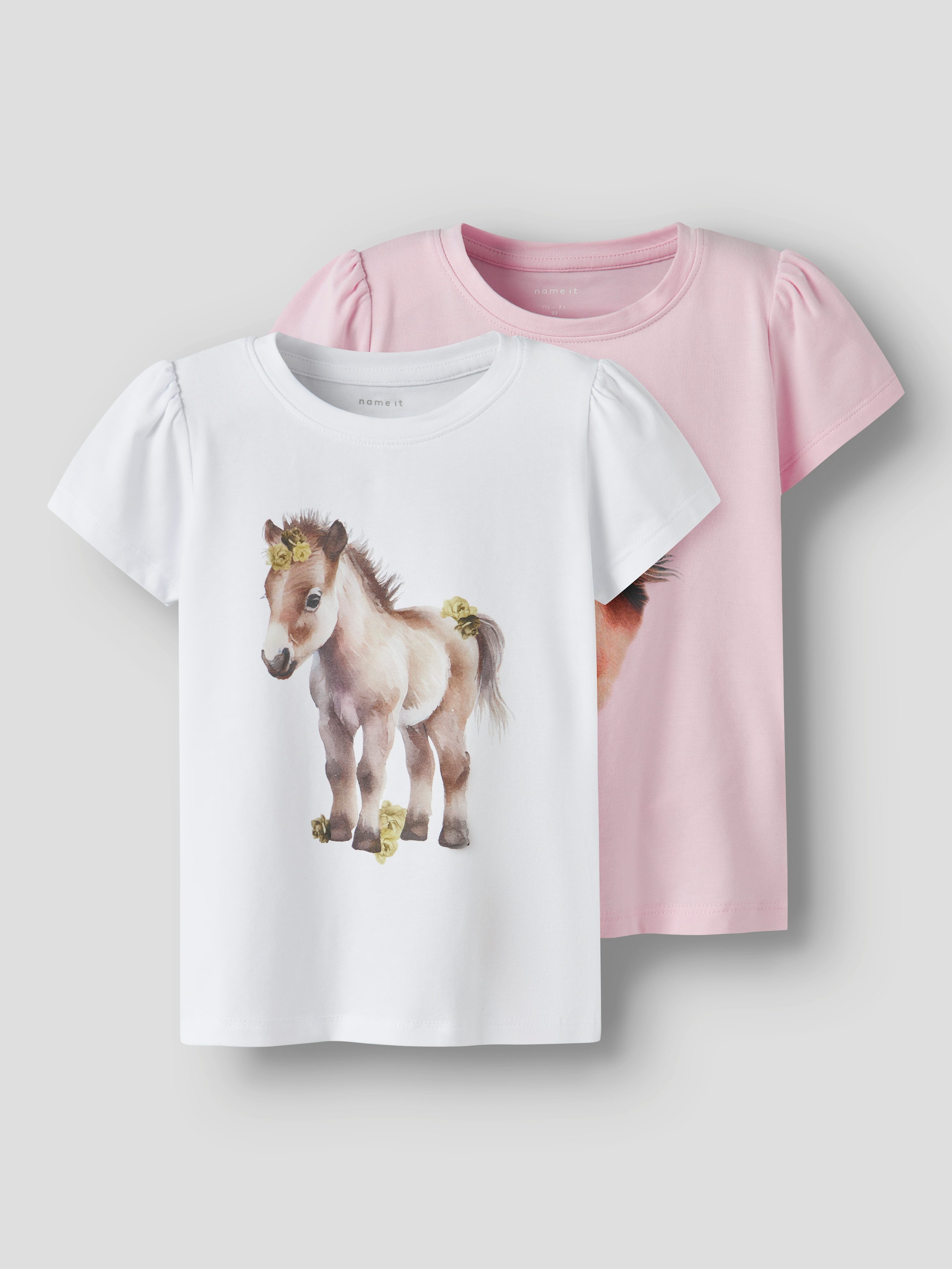 Name It Shirt met korte mouwen NMFHANI SS TOP 2P (set, 2-delig)