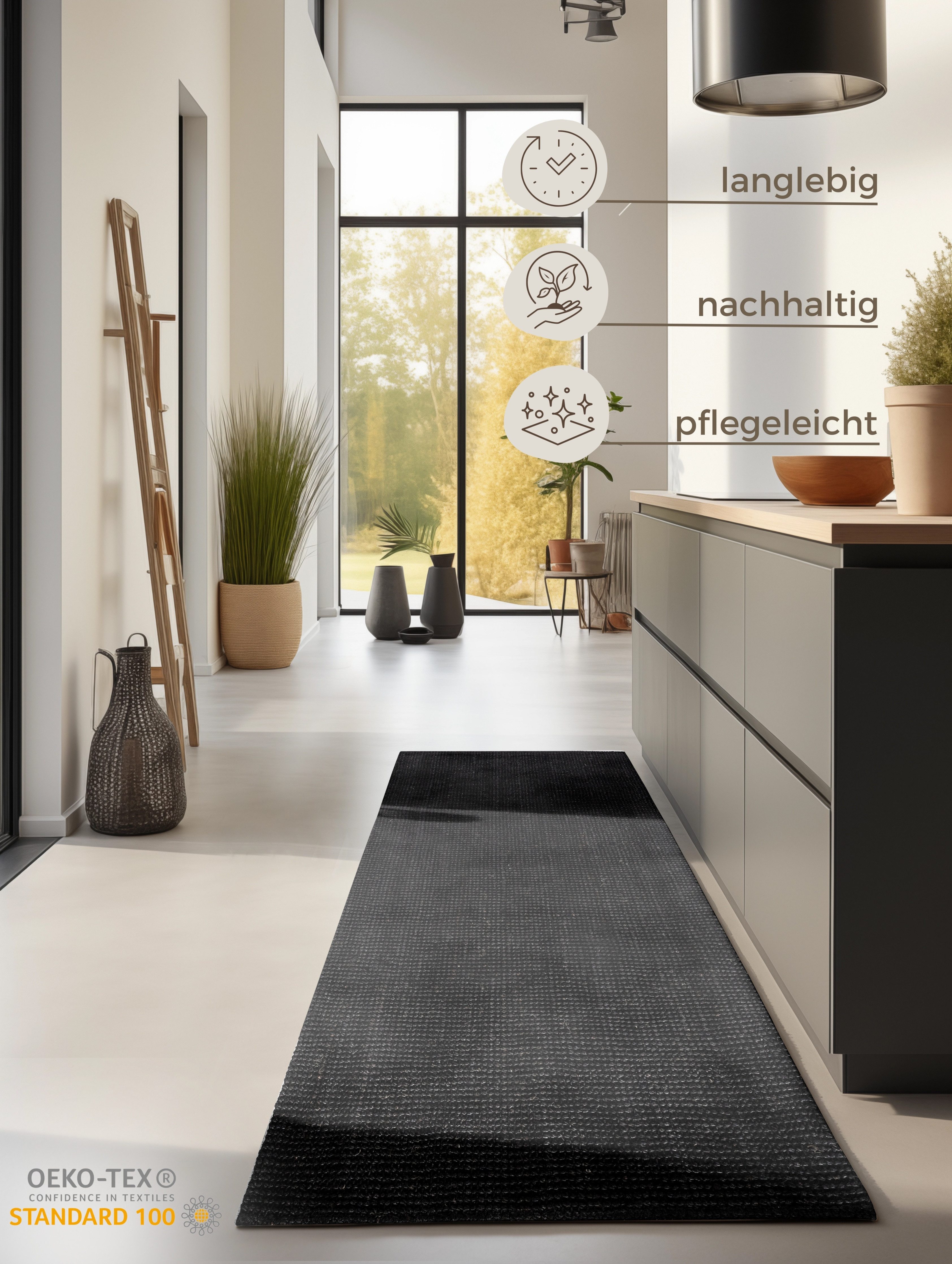 HANSE Home Vloerkleed Jaipur jute tapijt, als loper en rond 100% natuurlijke vezel, woonkamer, eetkamer, slaapkamer, grs