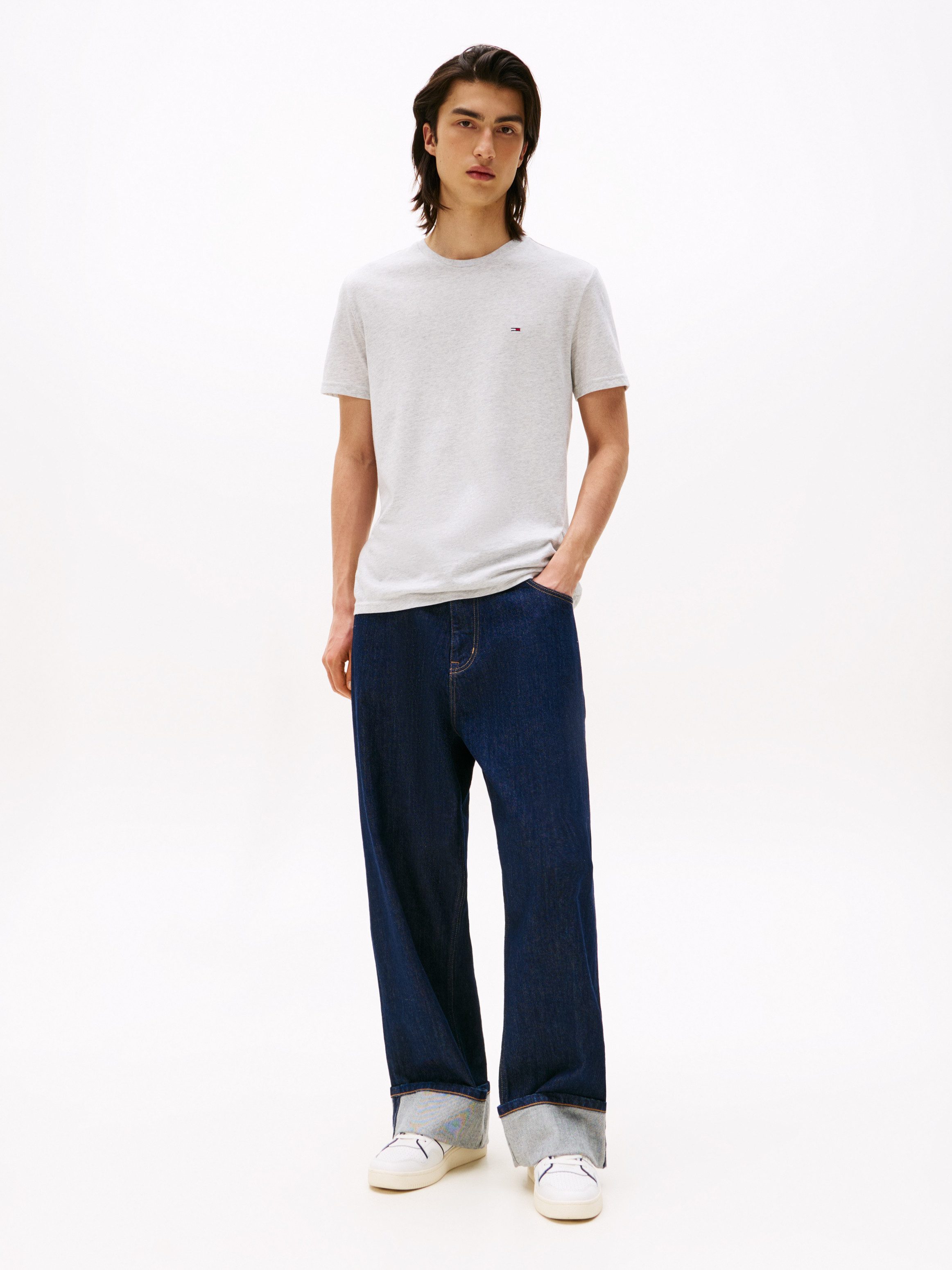 TOMMY JEANS T-shirt TJM XSLIM JASPE HTR TEE EXT