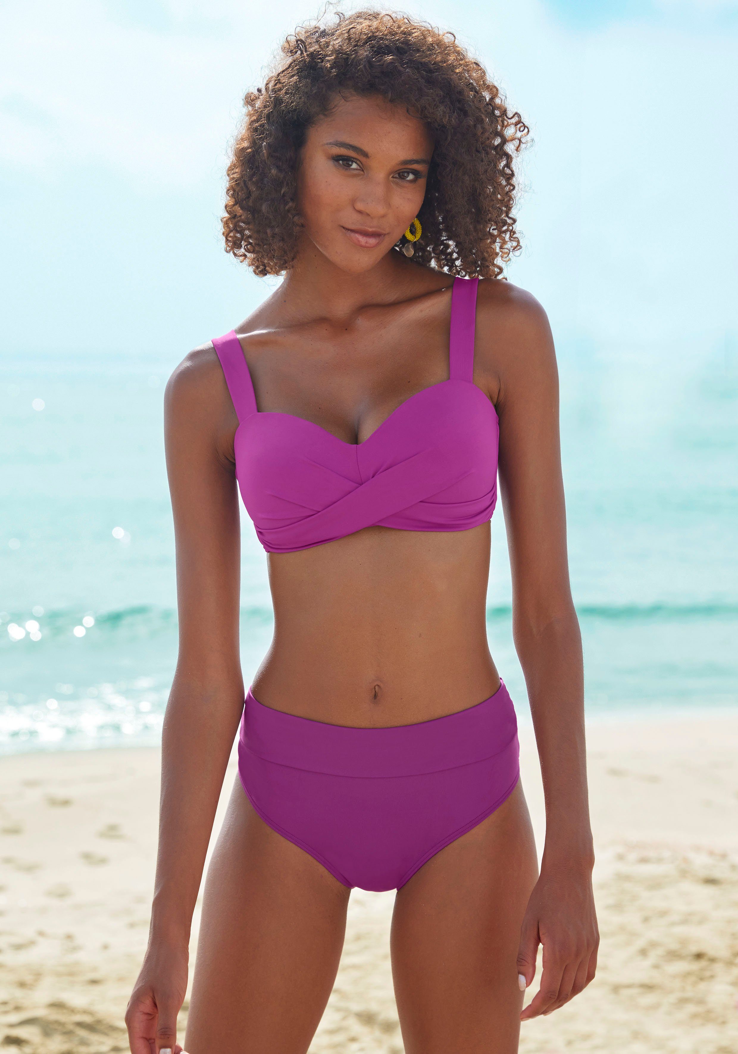 Lascana Bandeau-bikinitop Comfy met comfortabele pasvorm zonder beugel