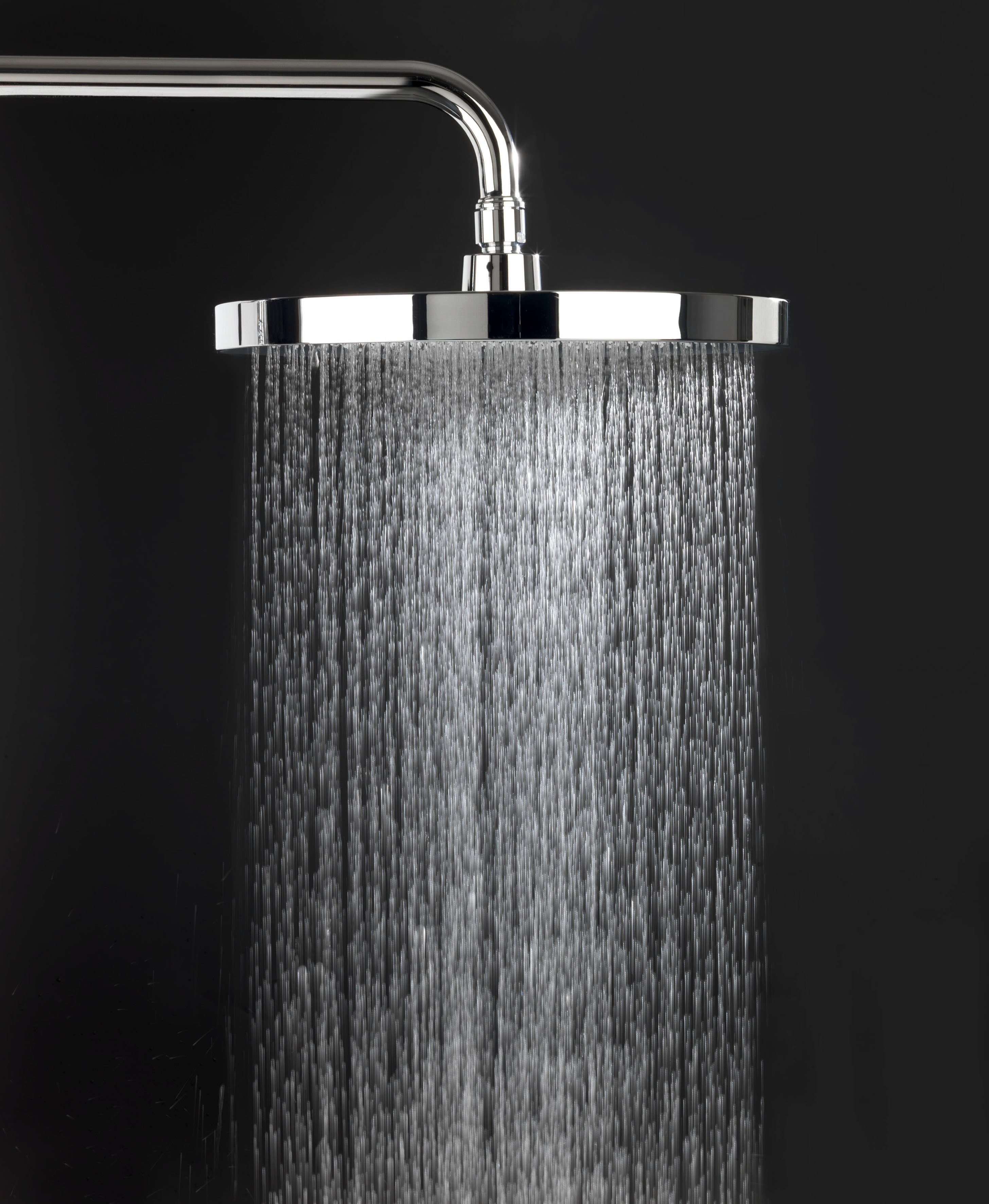 WENKO Douchekop Softwater Chroom/zwart, Ø 26 cm (1-delig)