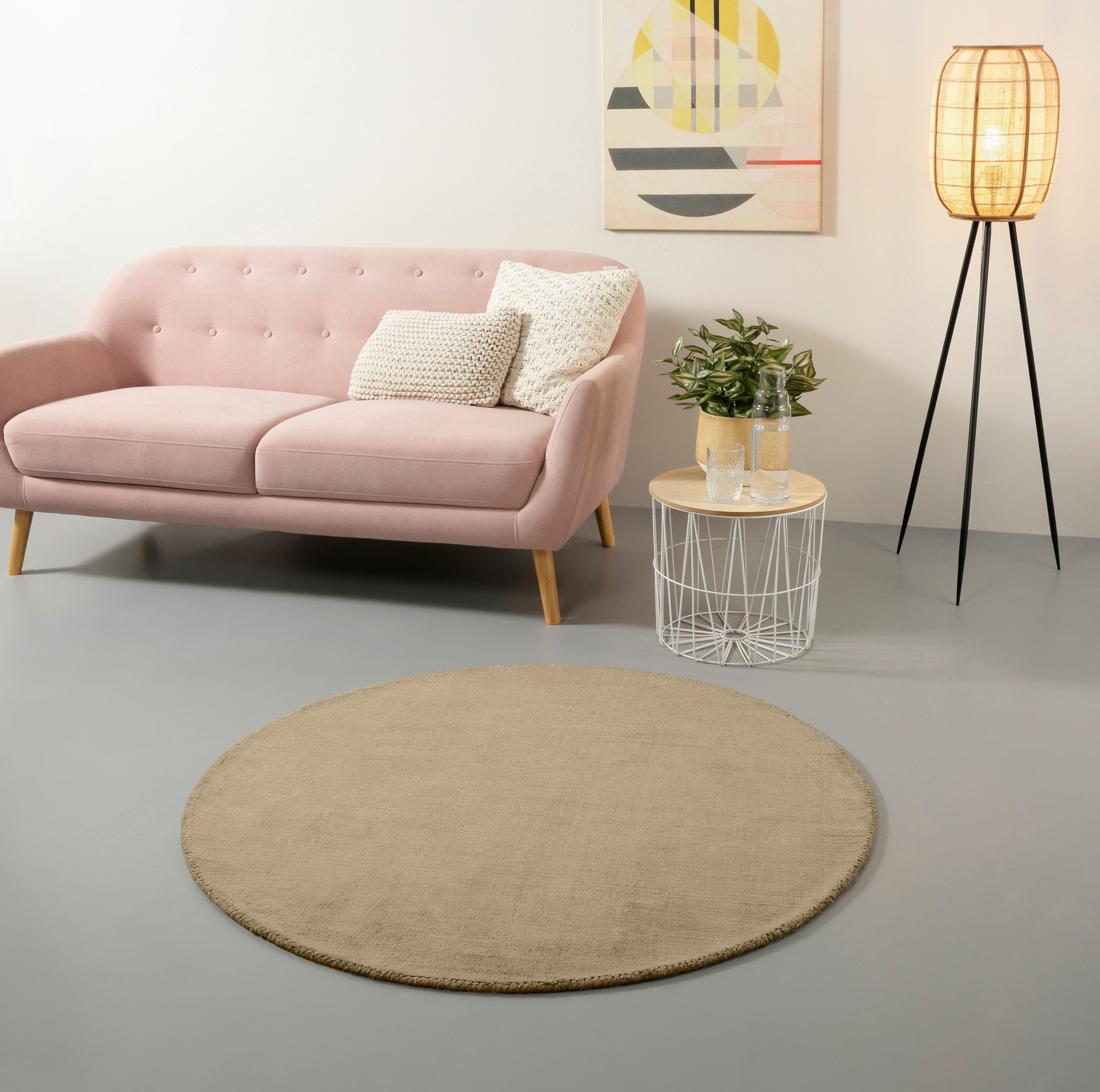 my home Vloerkleed Shirley, handgeweven viscose tapijt, kleurveranderend Handgeweven vloerkleden, woonkamer, slaapkamer, eetkamer moderne vloerkleden